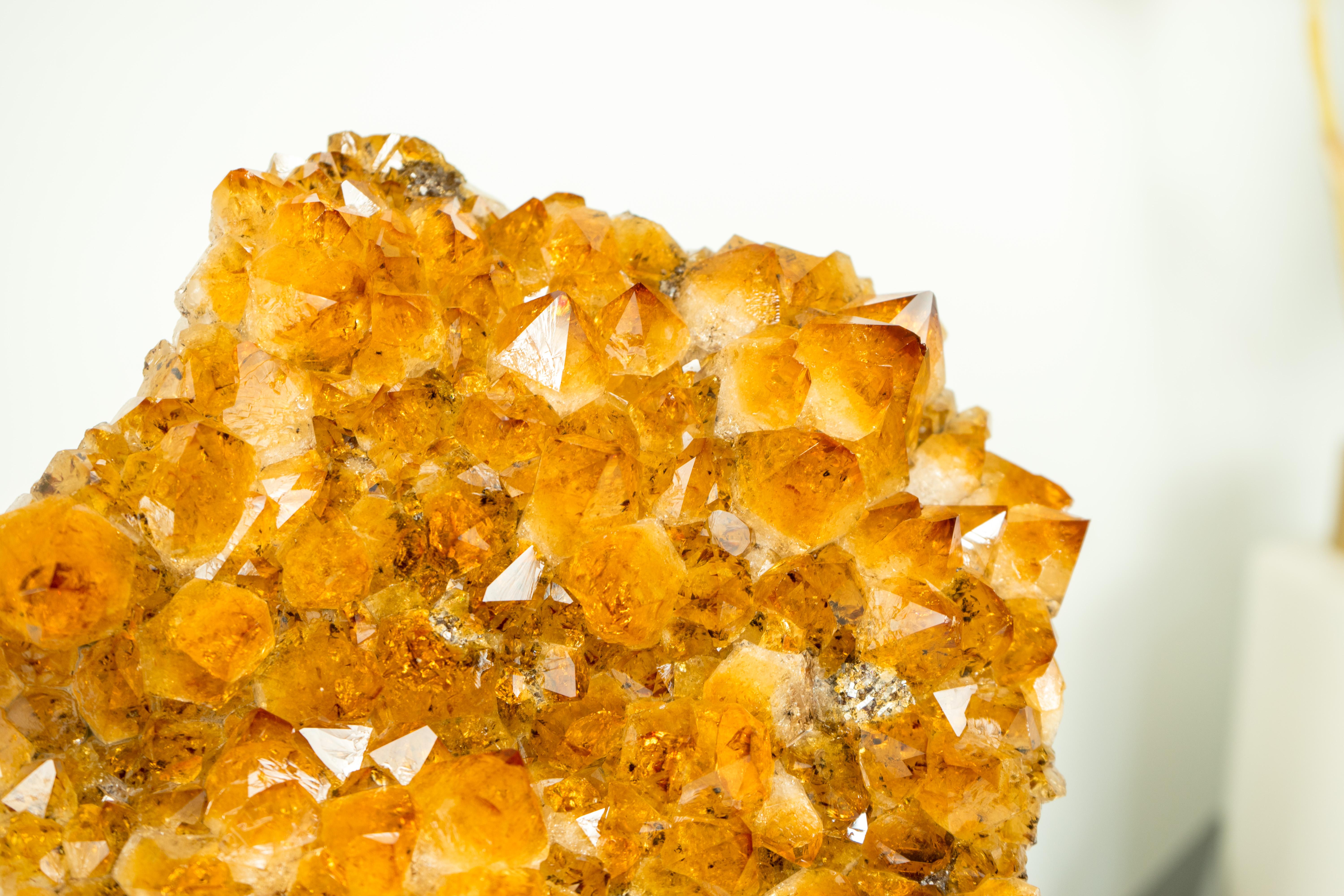 Golden Orange Citrine Cluster with Custom Display Stand, AAA-Grade For Sale 5