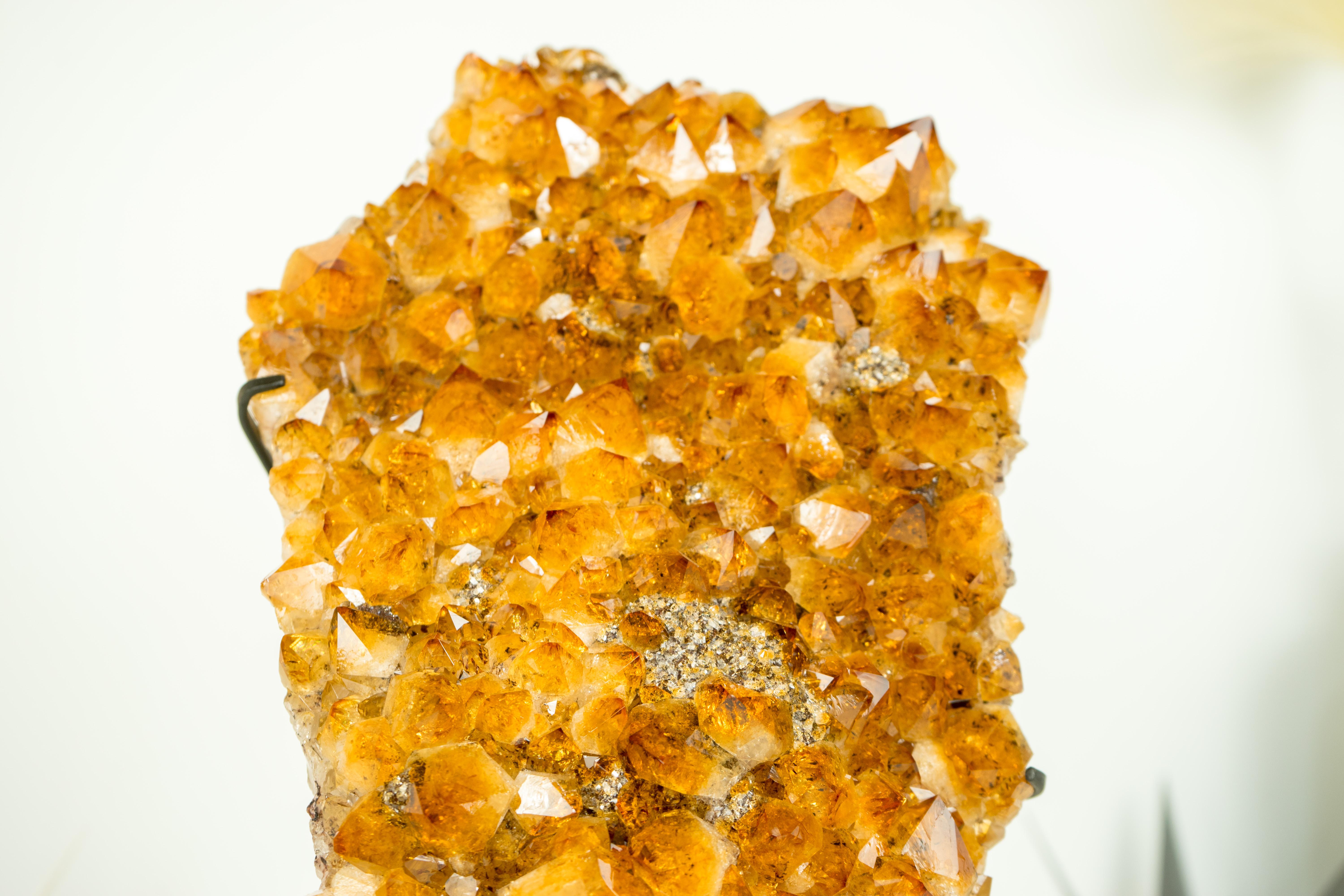 Golden Orange Citrine Cluster with Custom Display Stand, AAA-Grade For Sale 6