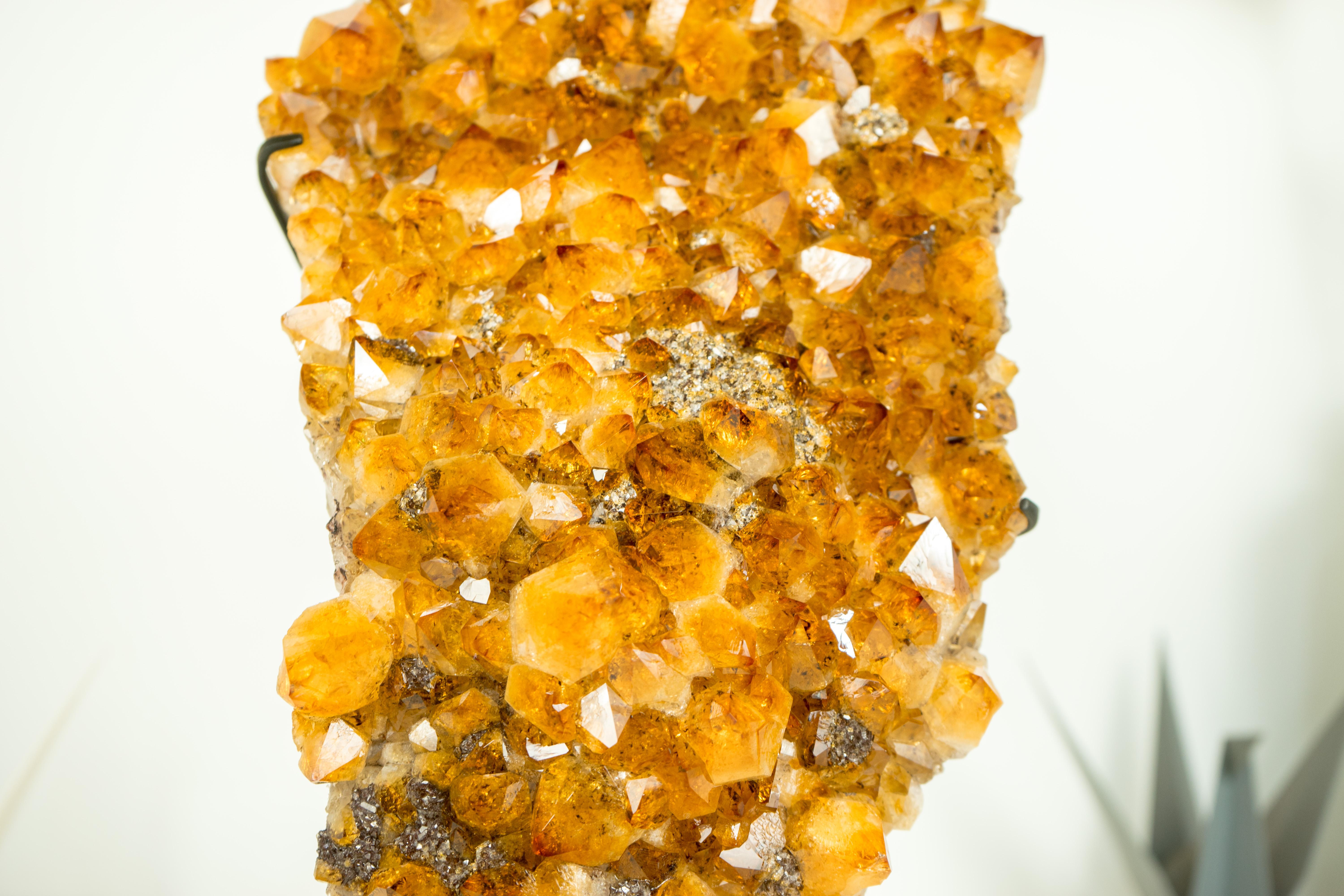Golden Orange Citrine Cluster with Custom Display Stand, AAA-Grade For Sale 7