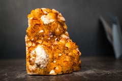 Golden Orange Citrine Crystal Cluster with Flower Stalactite Rosettes