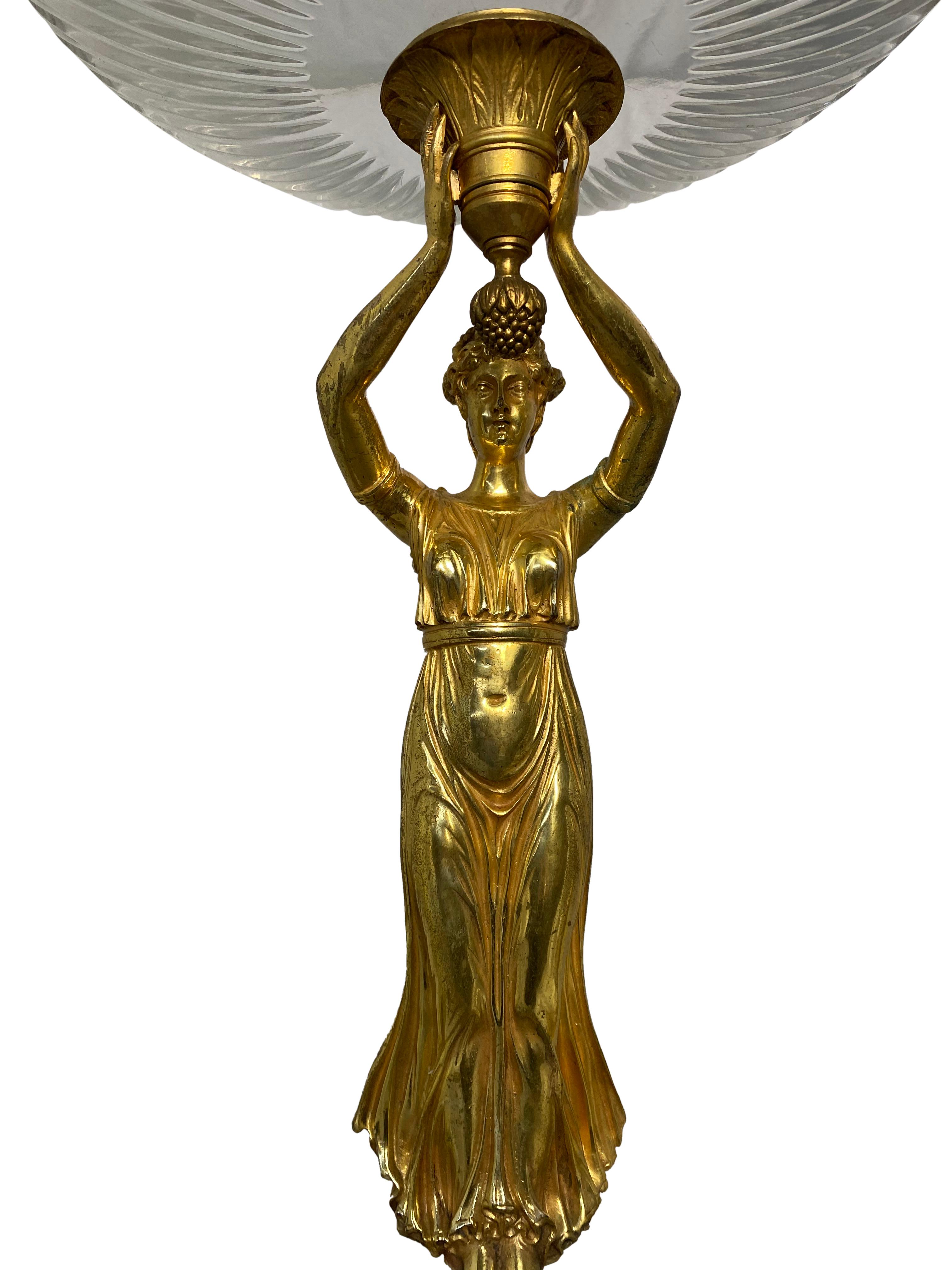 Golden Pair of Allegorical Tazzas, 20th Century For Sale 2