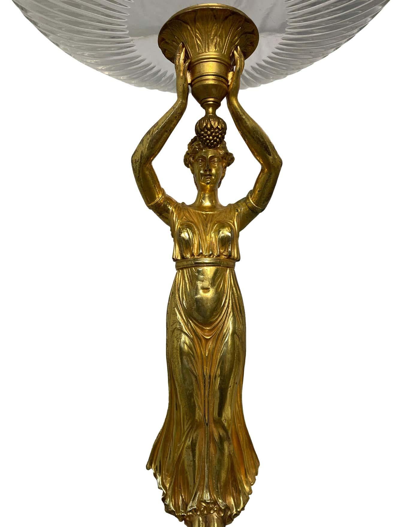 Golden Pair of Allegorical Tazzas, 20th Century For Sale 3