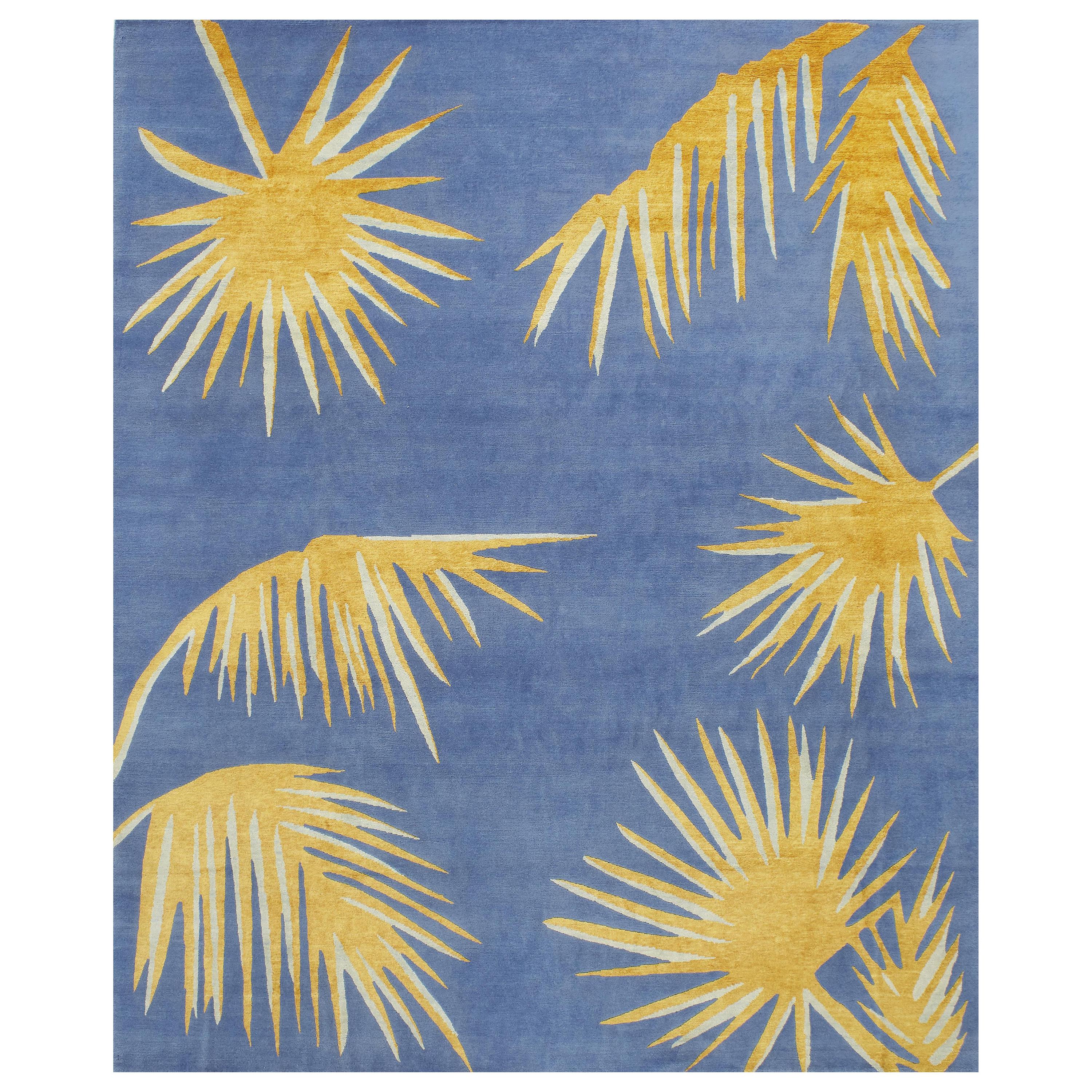 Golden Palms Rug by Ilaria Ferraro For Sale
