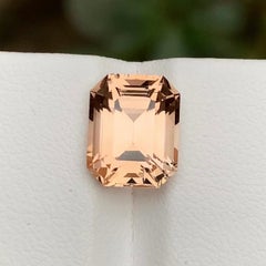 Golden Peach Natural Imperial Topaz Gemstone, 4.75 Ct Emerald Cut-Ring/Pendant