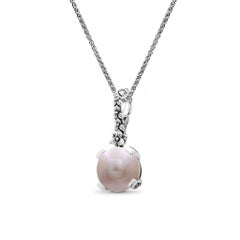 Ciondolo con perla dorata in argento sterling