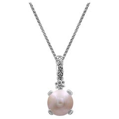 Golden Pearl Pendant in Sterling Silver