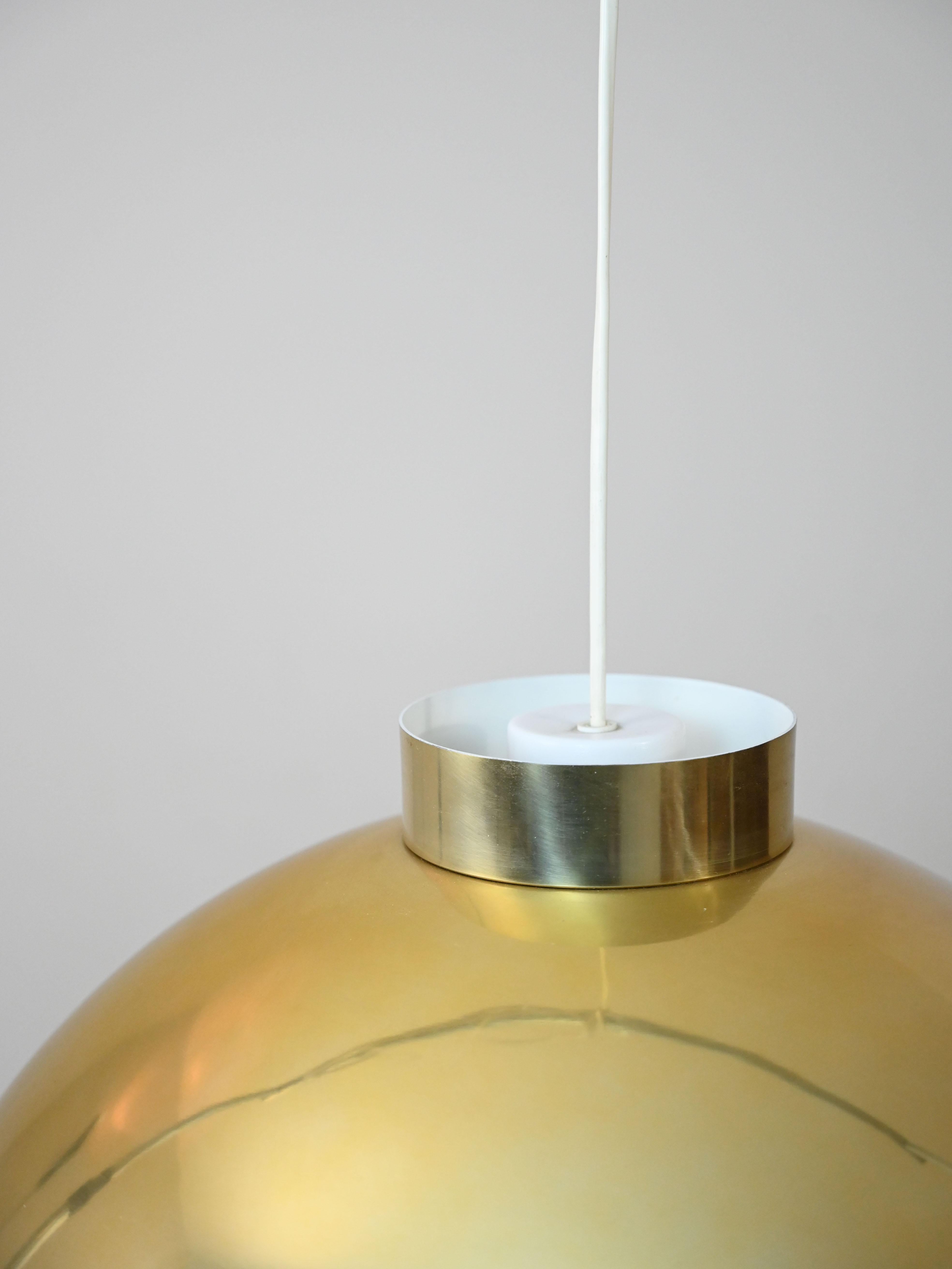 Scandinavian Modern Golden Pendant Lamp For Sale