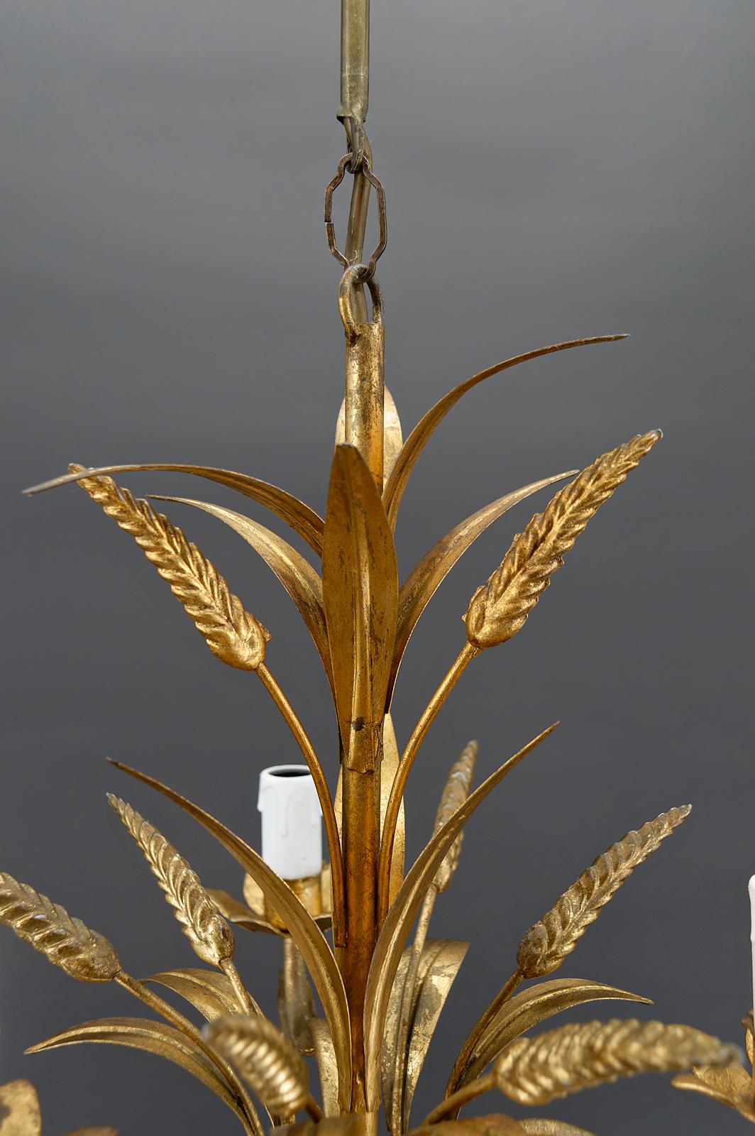 Golden Pendant with Ears of Wheat, circa 1960 For Sale 2