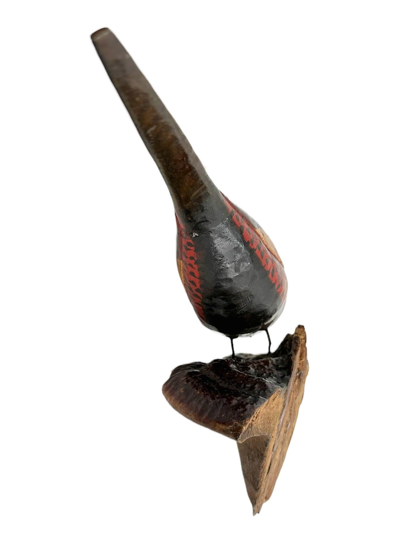 Faisán dorado Vichtauer Pájaro tallado en madera Arte popular de la Selva Negra, Austria, 1900 principios del siglo XX en venta