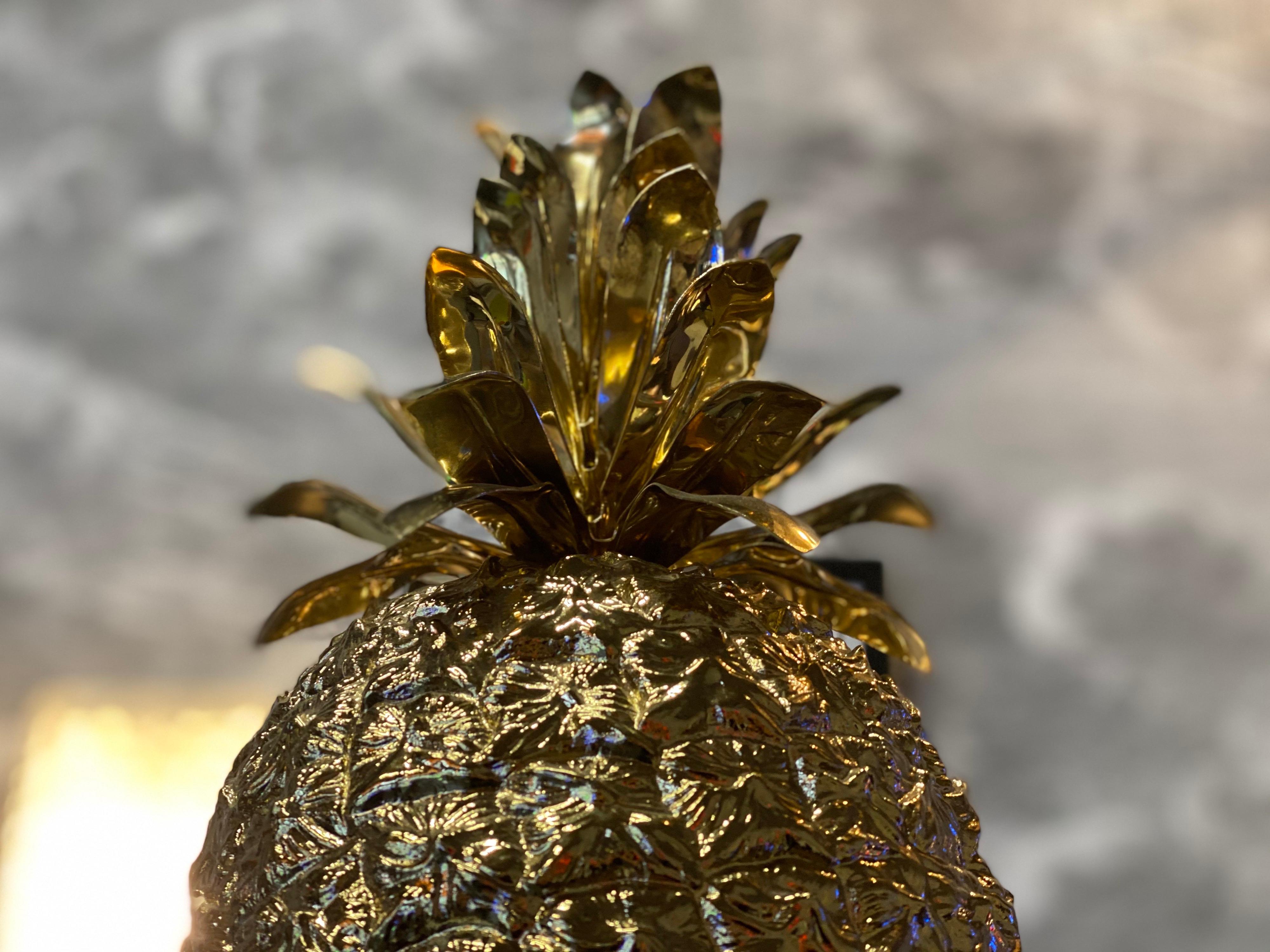 Gilt Golden Pineapple Ice Cube Cooler by Hans Turnwald for Freddo Therm, 1960s