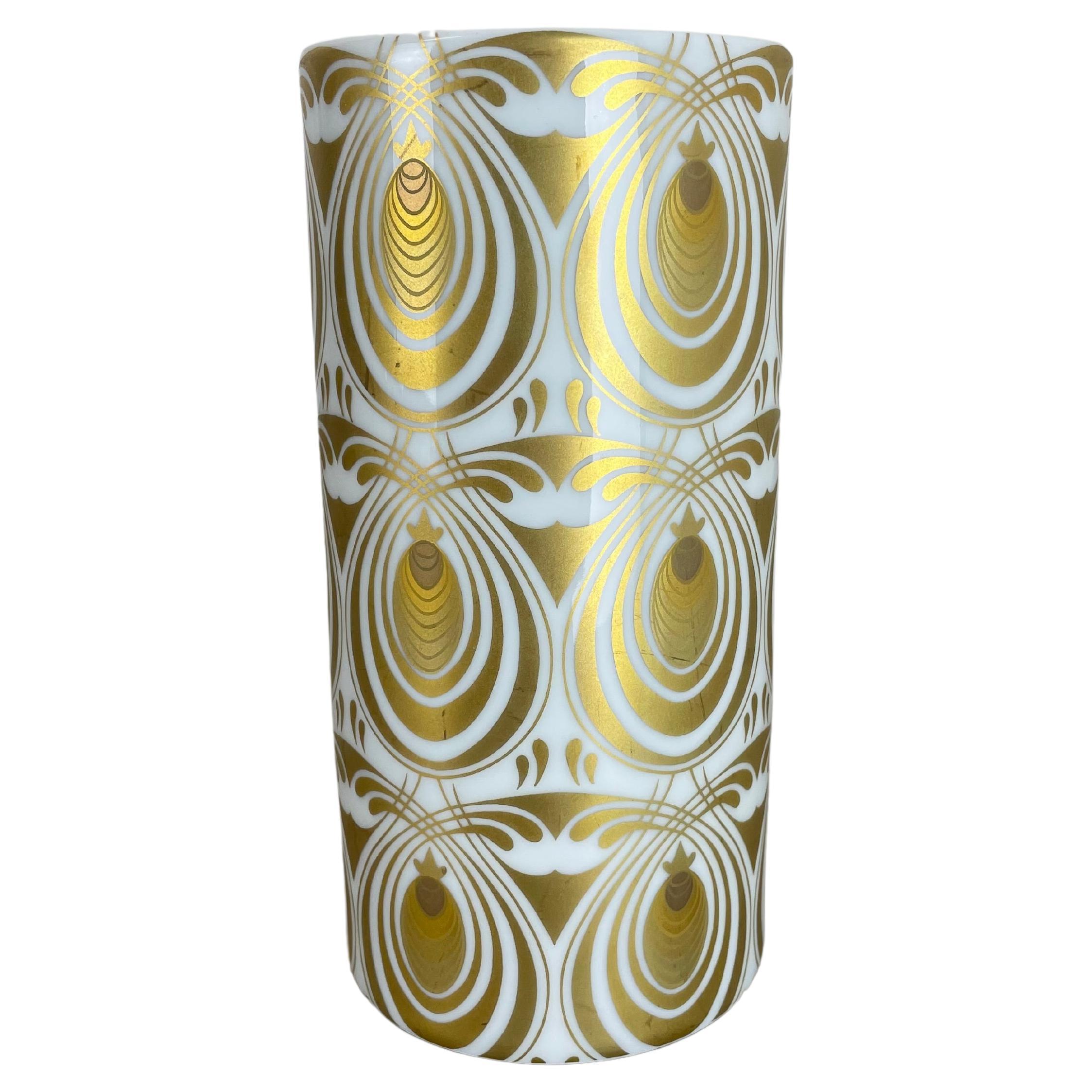 golden Porcelain Vase by Björn Wiinblad Rosenthal Studio Line Germany, 1970 For Sale