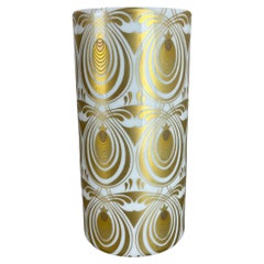 Retro golden Porcelain Vase by Björn Wiinblad Rosenthal Studio Line Germany, 1970