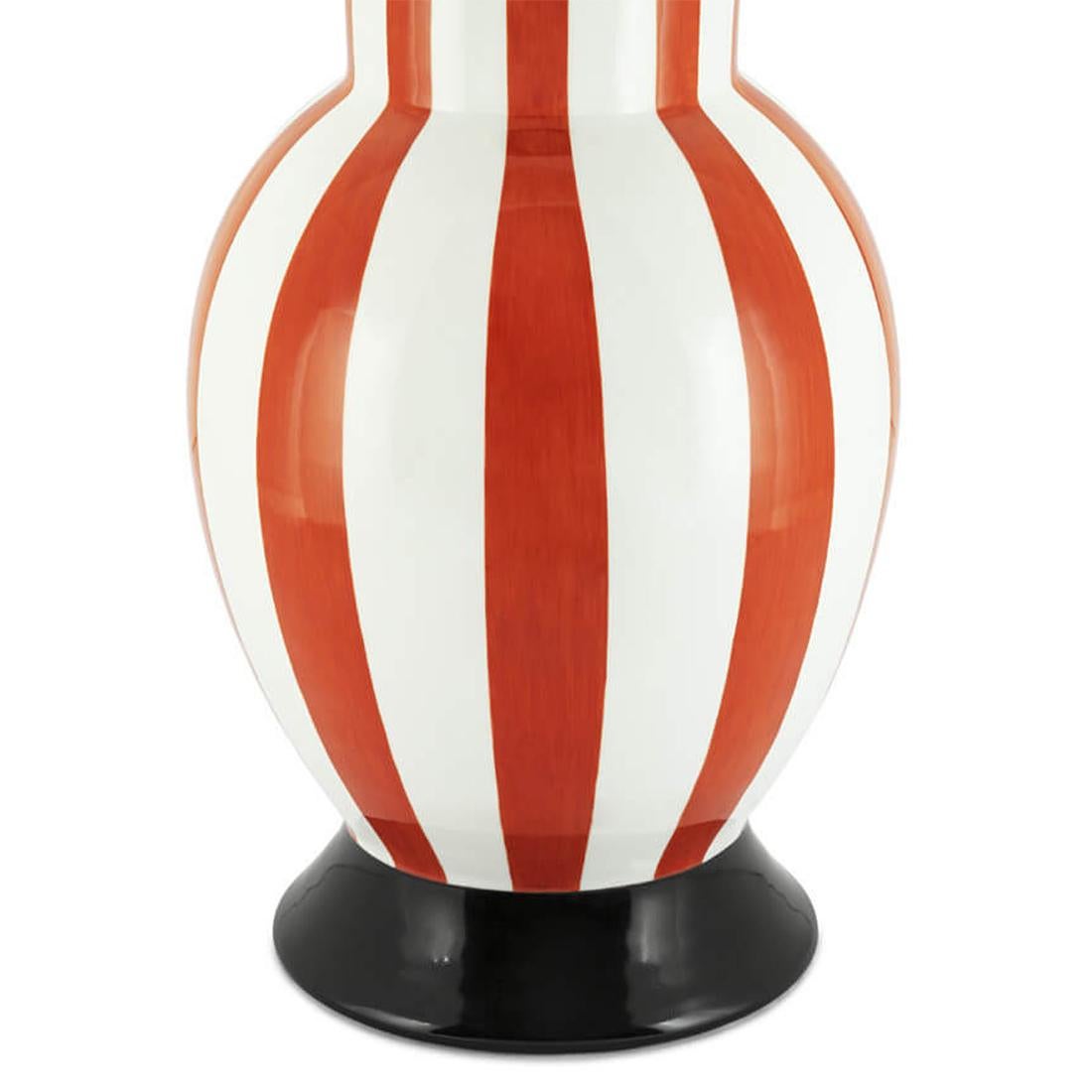 Italiano Vaso grande rosso oro in vendita