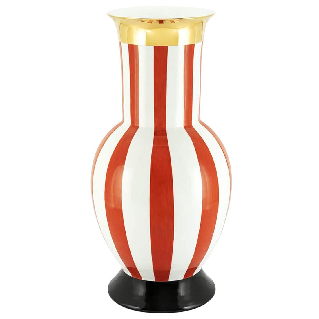 Golden Red Large Vase For Sale