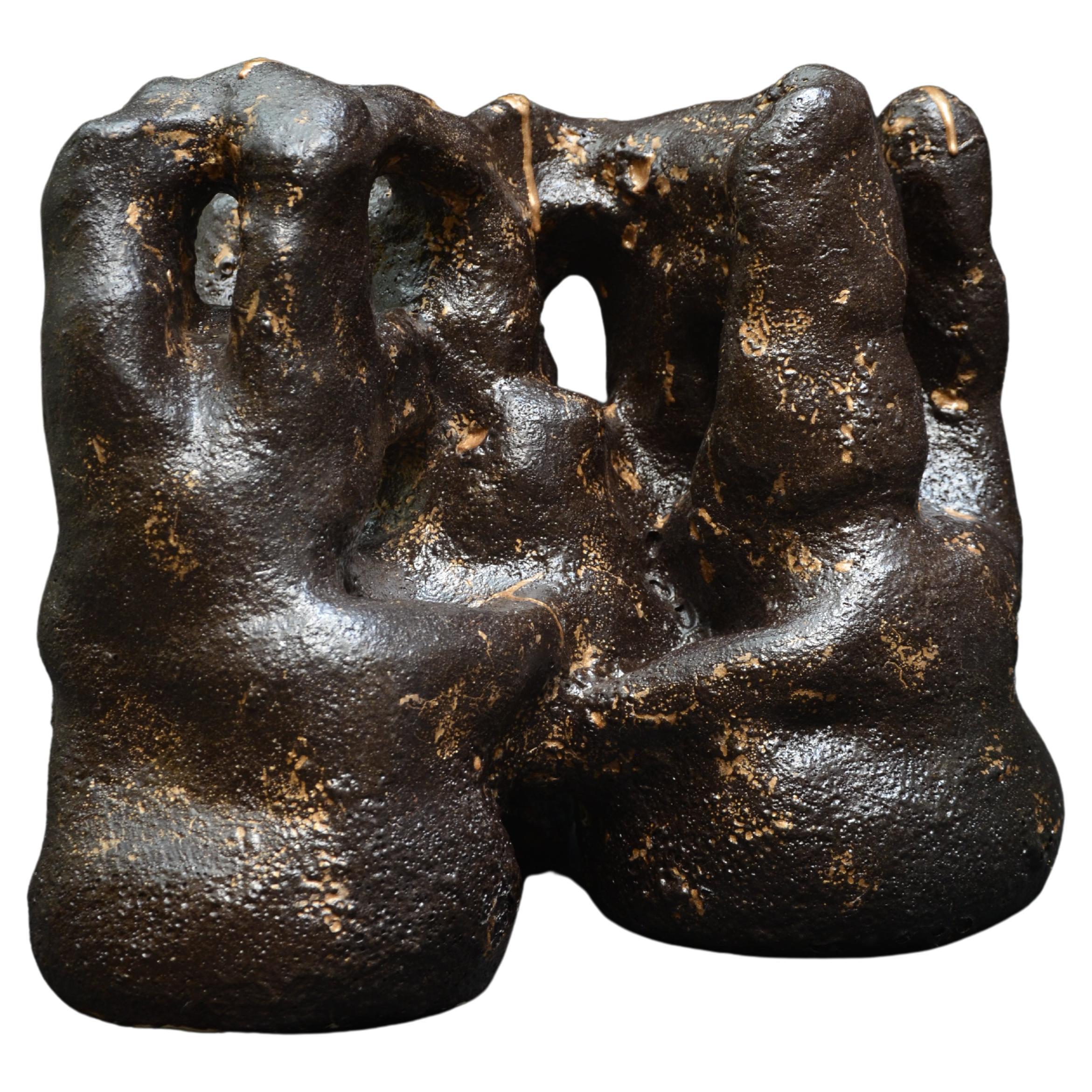 Goldenes Riff Skulptur von Vica Ceramica