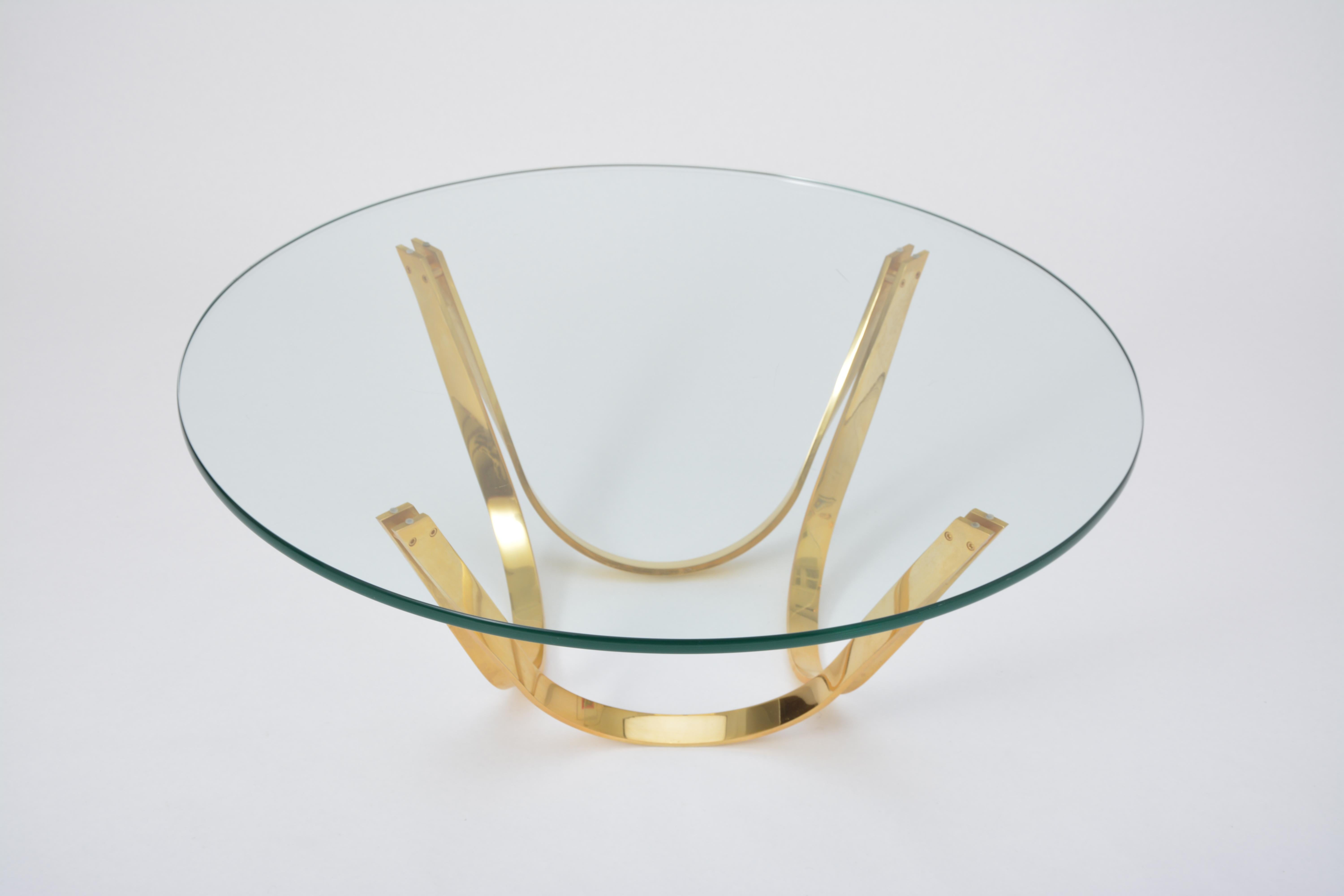 North American Golden Round Midcentury Coffee Table by Roger Sprunger for Dunbar