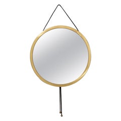 Miroir mural rond doré Mod. « Vipera » de Corrado Corradi dell'Acqua, Italie
