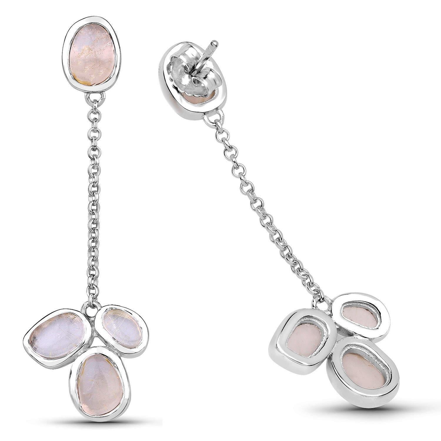 Contemporaneo Orecchini pendenti di rutilo dorato 6,4 carati A. Silver in vendita