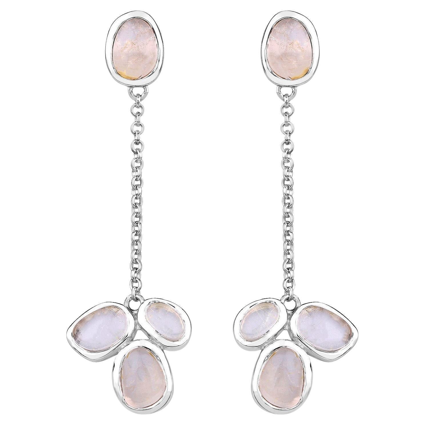 Orecchini pendenti di rutilo dorato 6,4 carati A. Silver in vendita