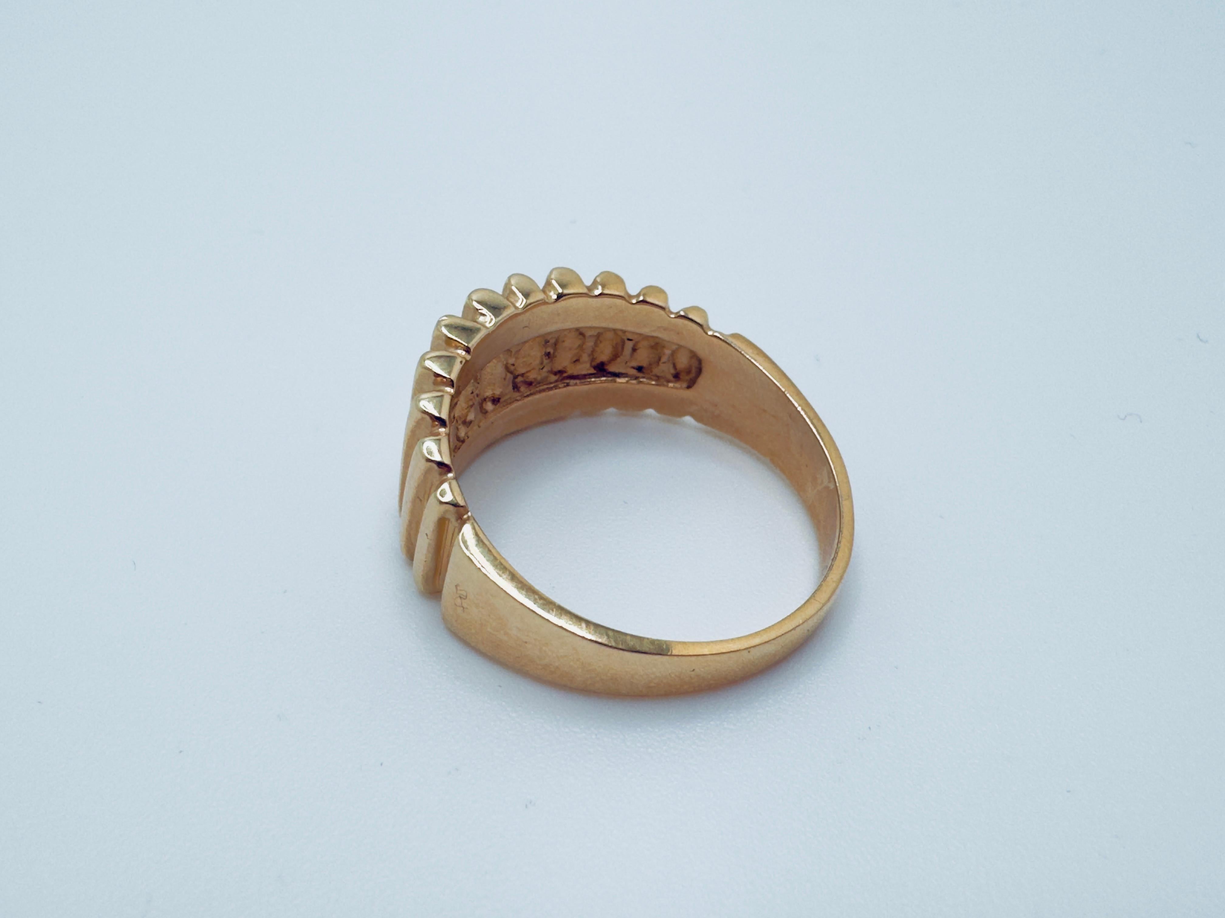 Goldene Jakobsmuschel Elegance Ring im Angebot 4