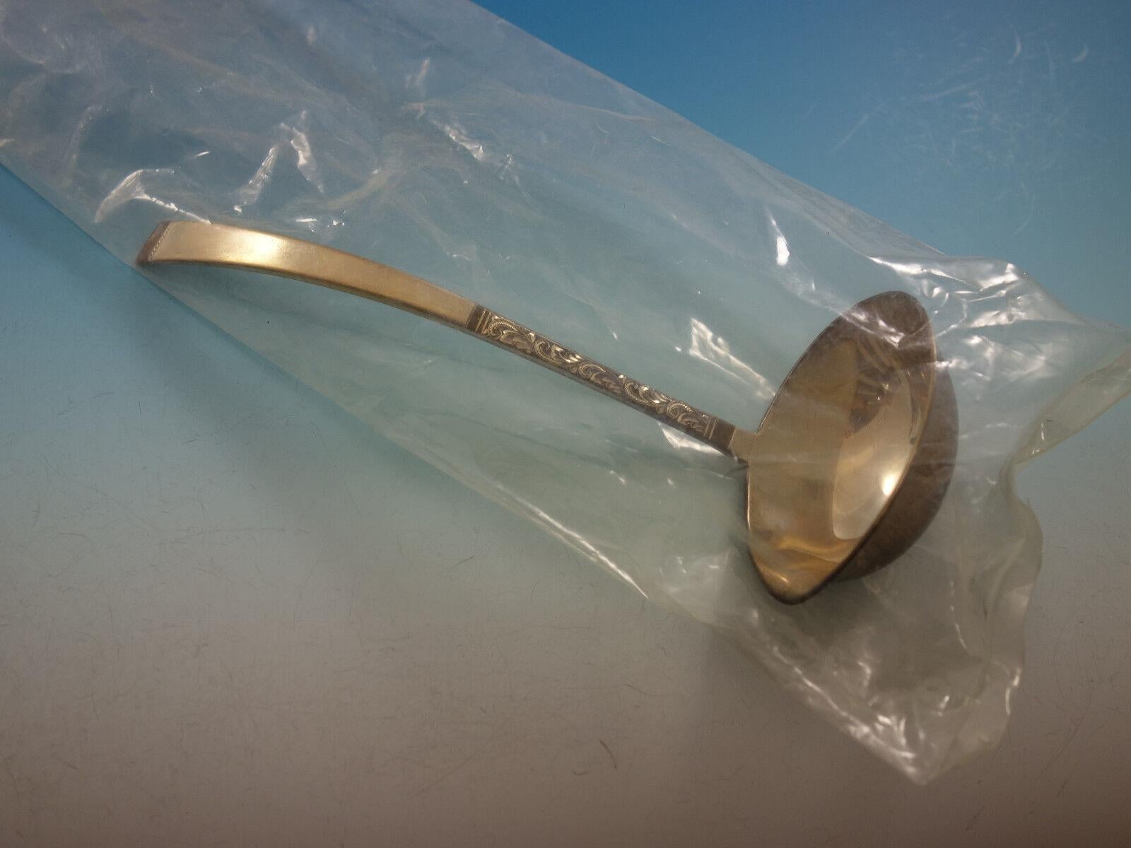 20th Century Golden Scroll by Gorham Sterling Silver Flatware Set For 10 Service 47 Pieces For Sale