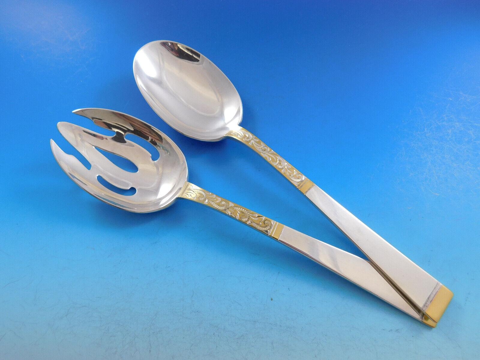 Argent sterling Service de couverts en argent sterling Golden Scroll de Gorham, taille standard, 38 pièces en vente
