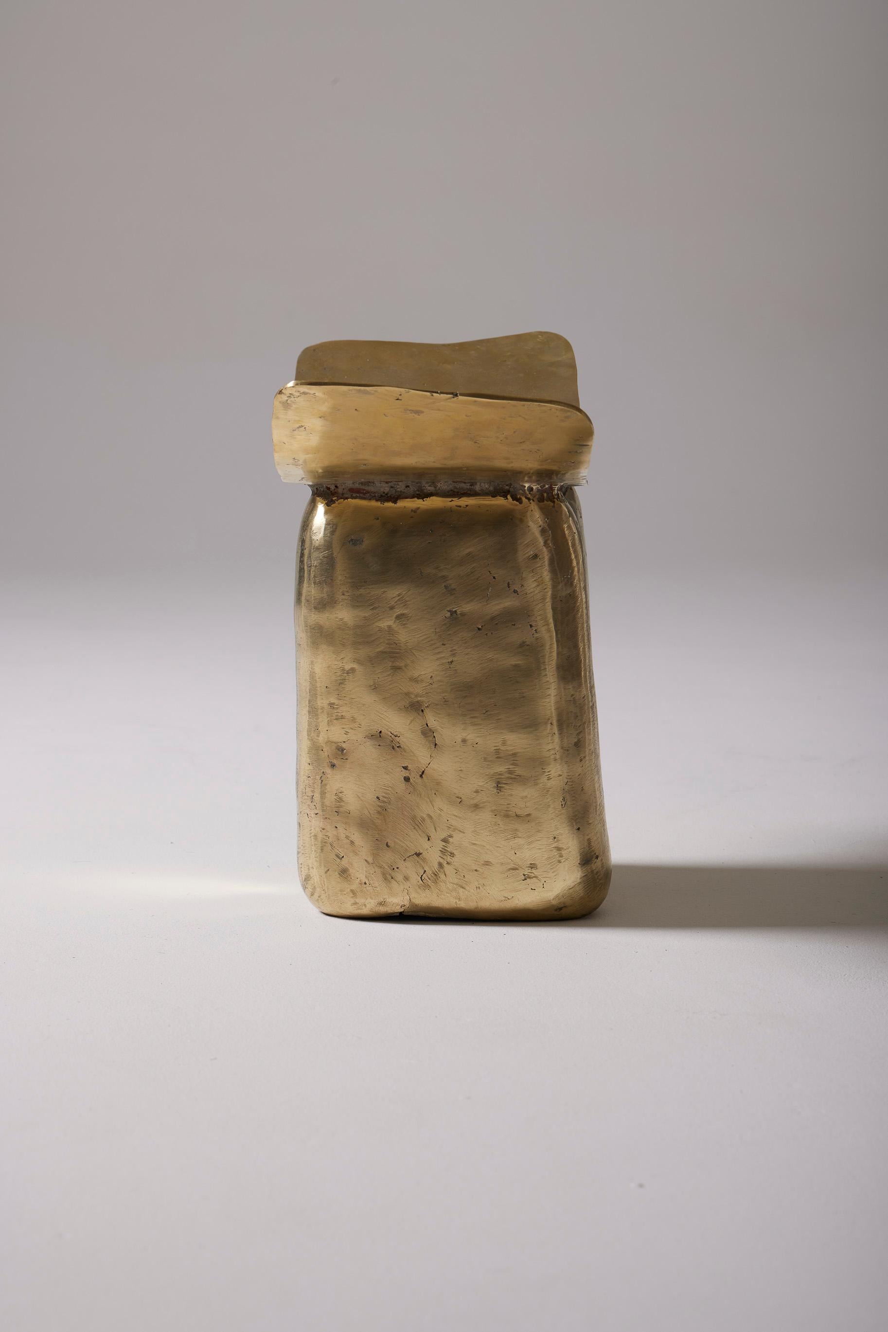 Metal Golden Ashanti stool