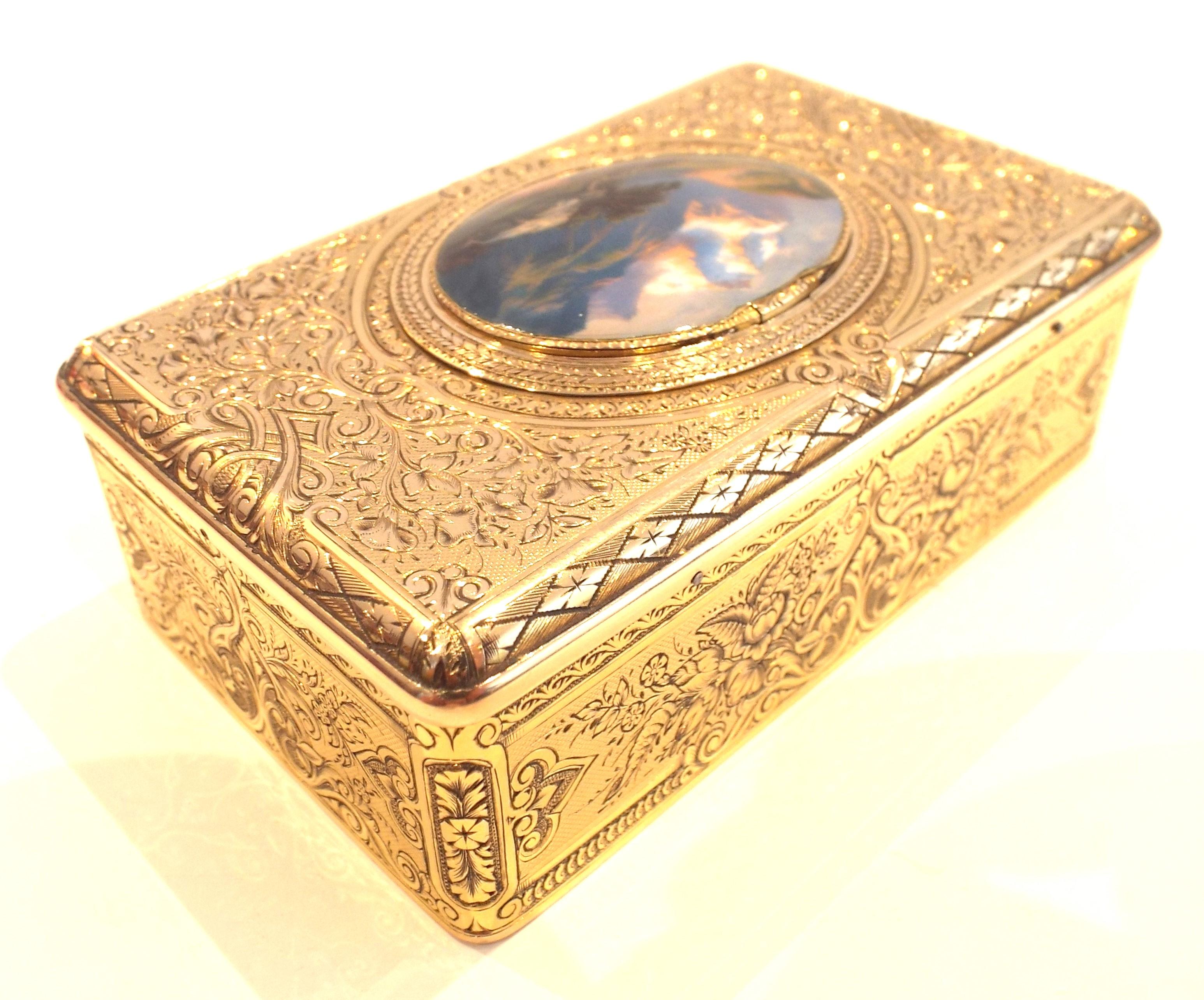 Extremely Rare Gold Singing Bird Box by Charles Bruguier – Geneva, ca. 1840

A stunning and very rare gold fusee singing bird box by the renowned Swiss master Charles Bruguier, made in Geneva around 1840. Bruguier's work is considered among the