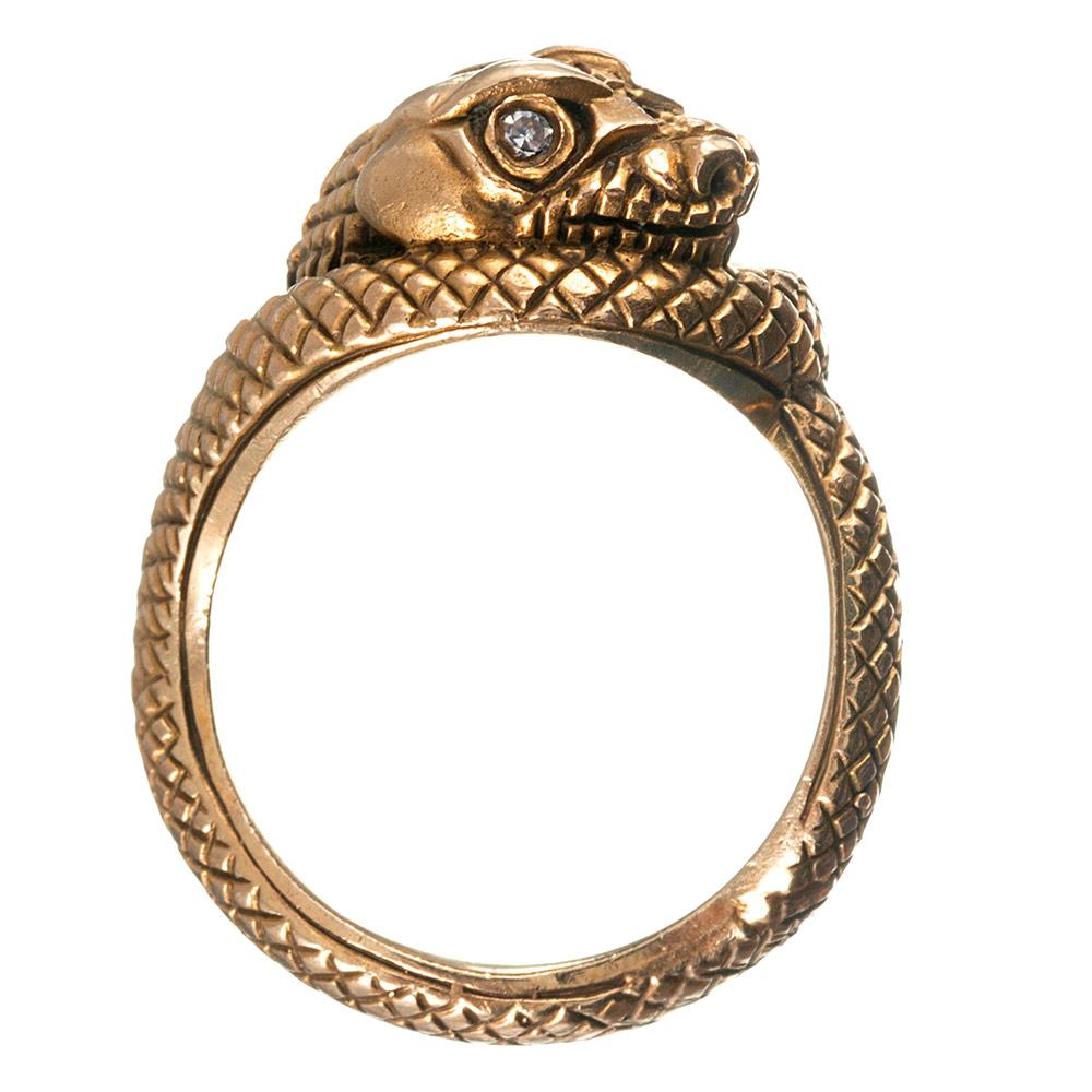 Golden Snake Ring, Signed “BaumF” 1