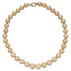 Golden South Sea Cultured Pearl & 14k Gold Necklace