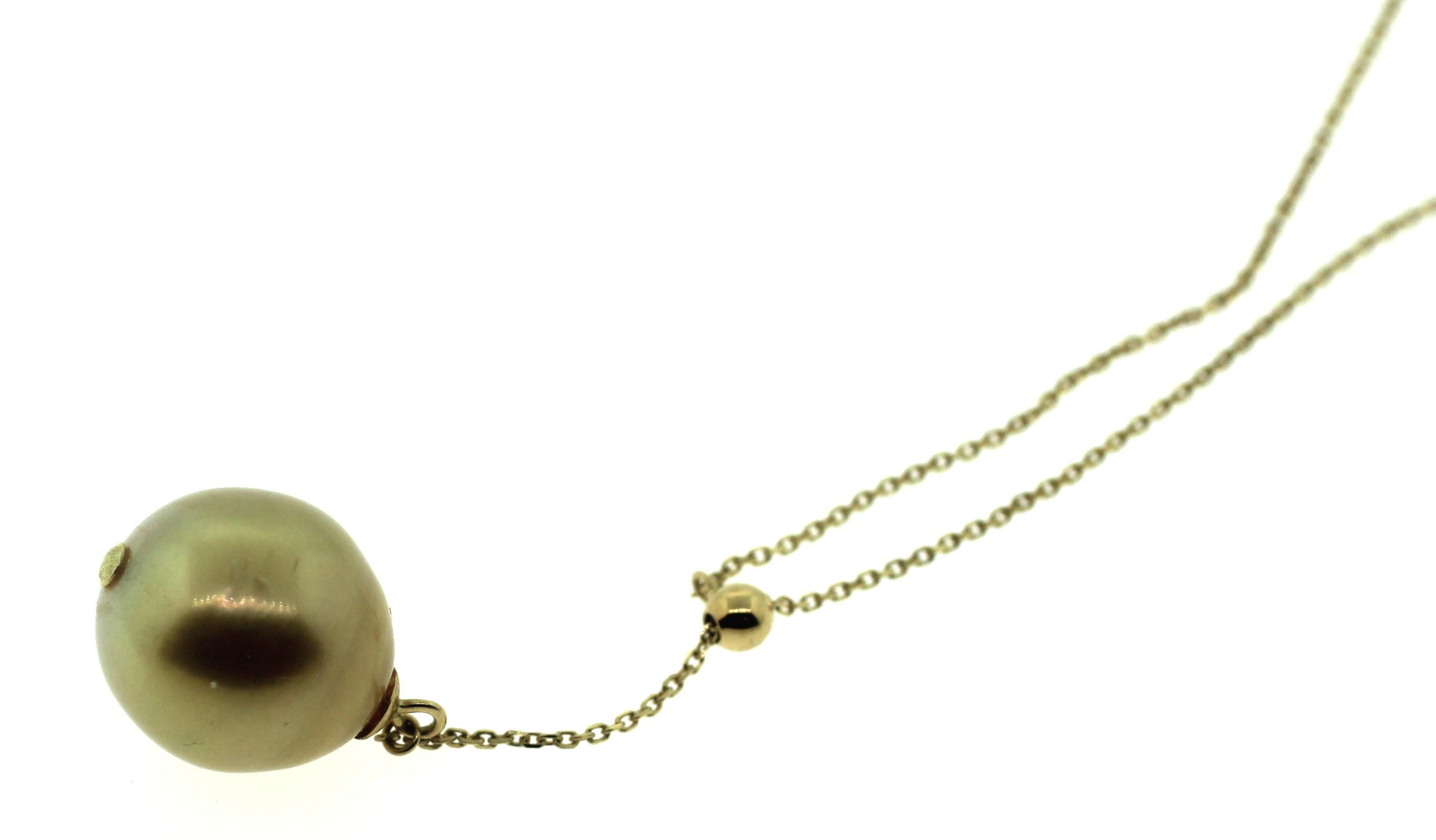 Bead Golden South sea pearl Adjustable Pendent For Sale