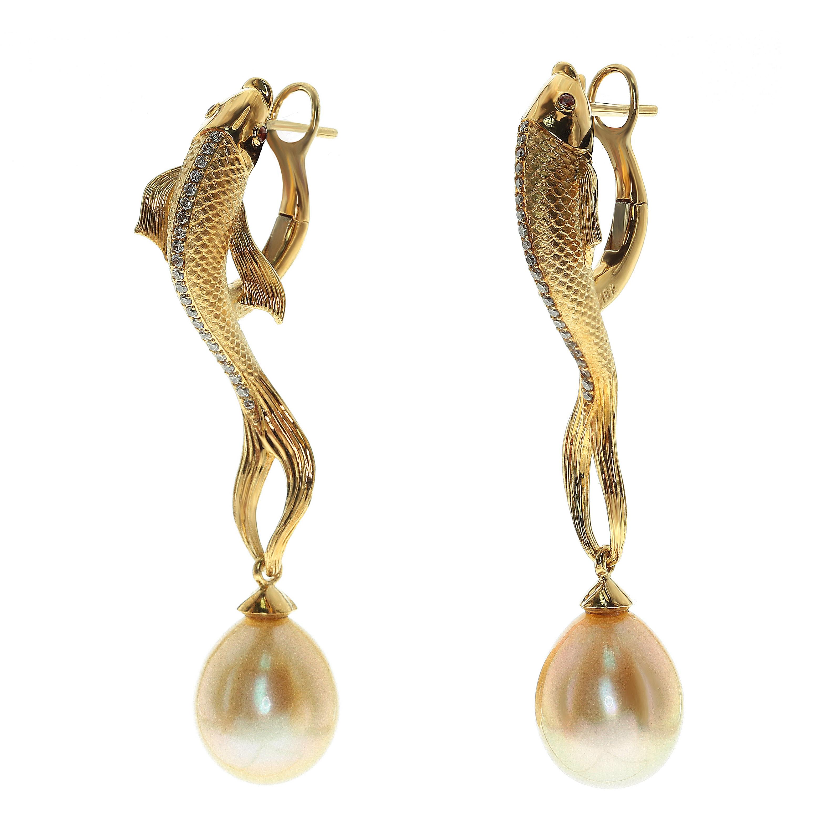 Fish Earrings - 48 For Sale on 1stDibs | fish earrings gold, koi fish  earrings, fish shaped earrings
