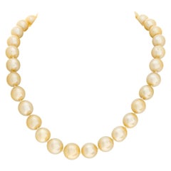 Golden South Sea Pearl Necklace with Graduating Pearls
