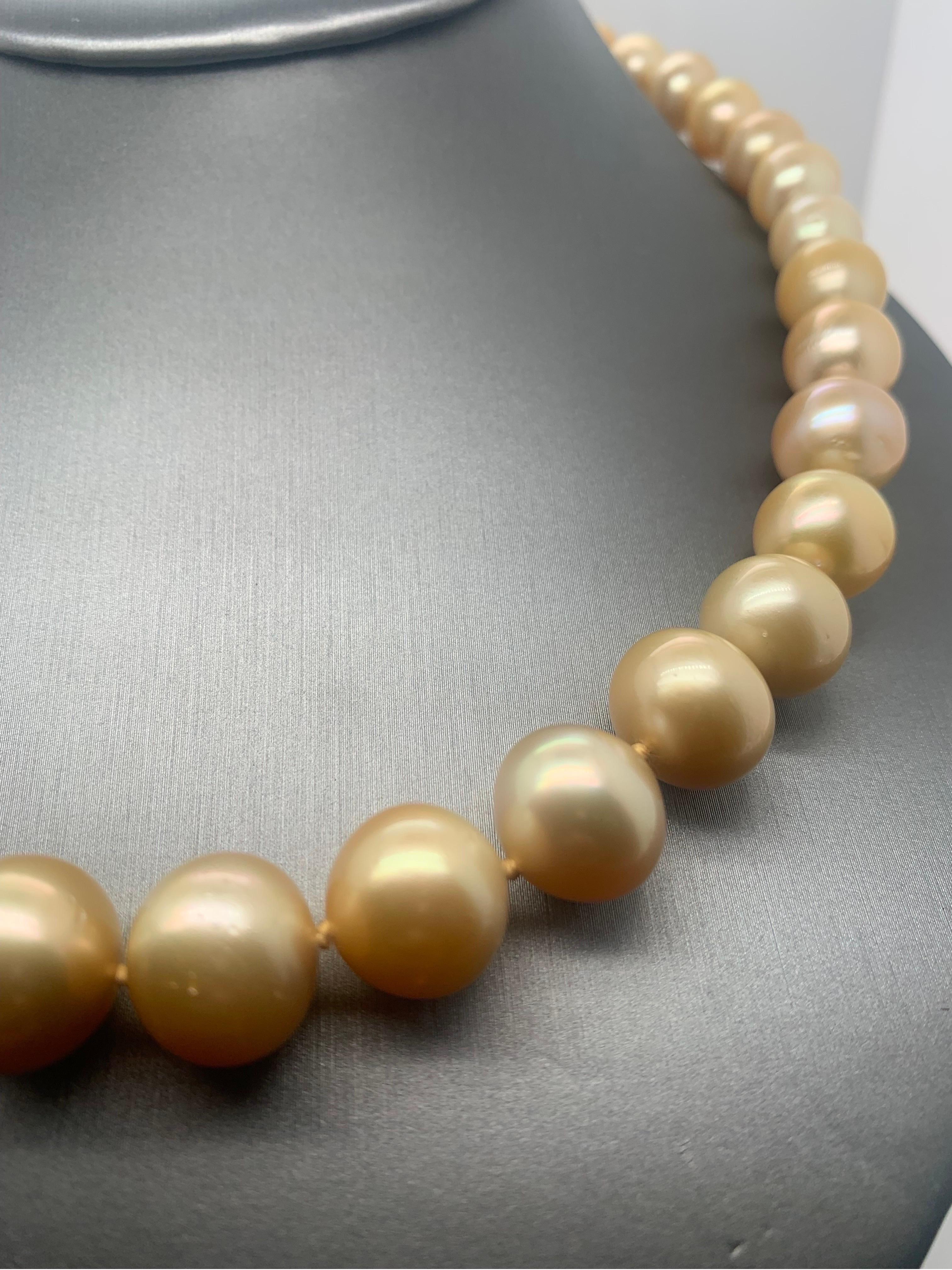 golden south sea pearl necklace