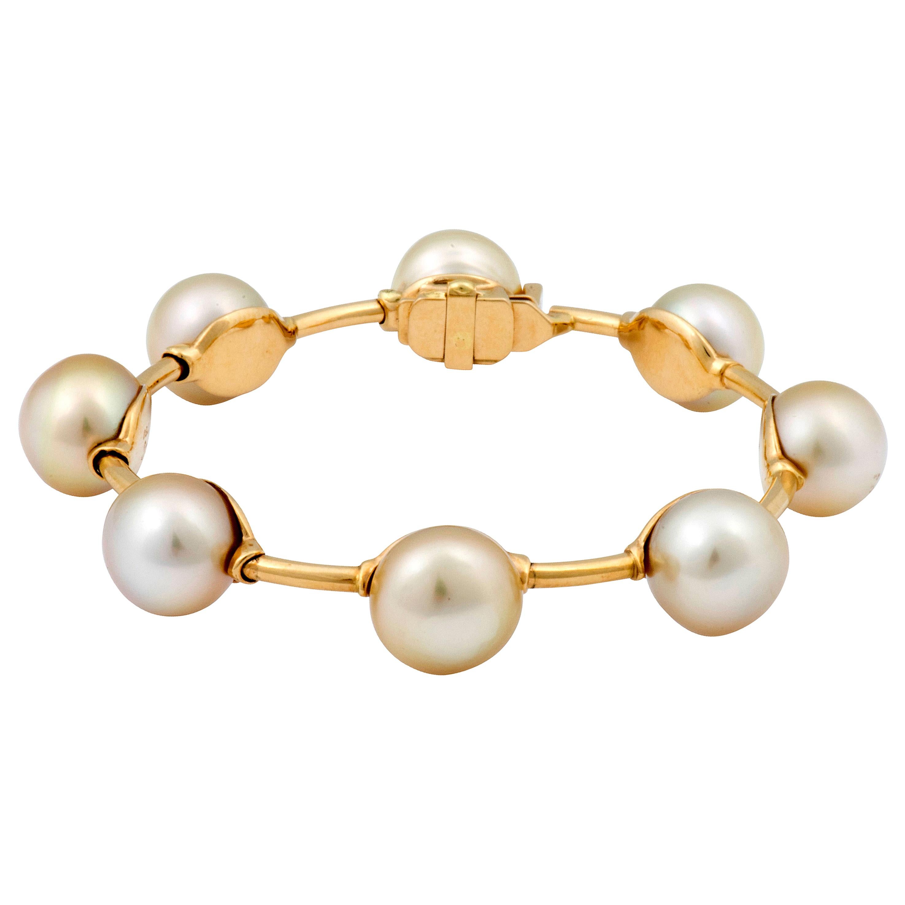 Golden Southsea Pearl Bracelet For Sale
