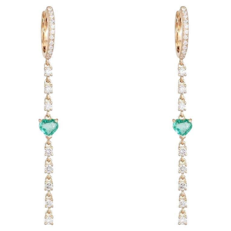 0.10ct Diamond 14K Yellow Gold Drop Earrings