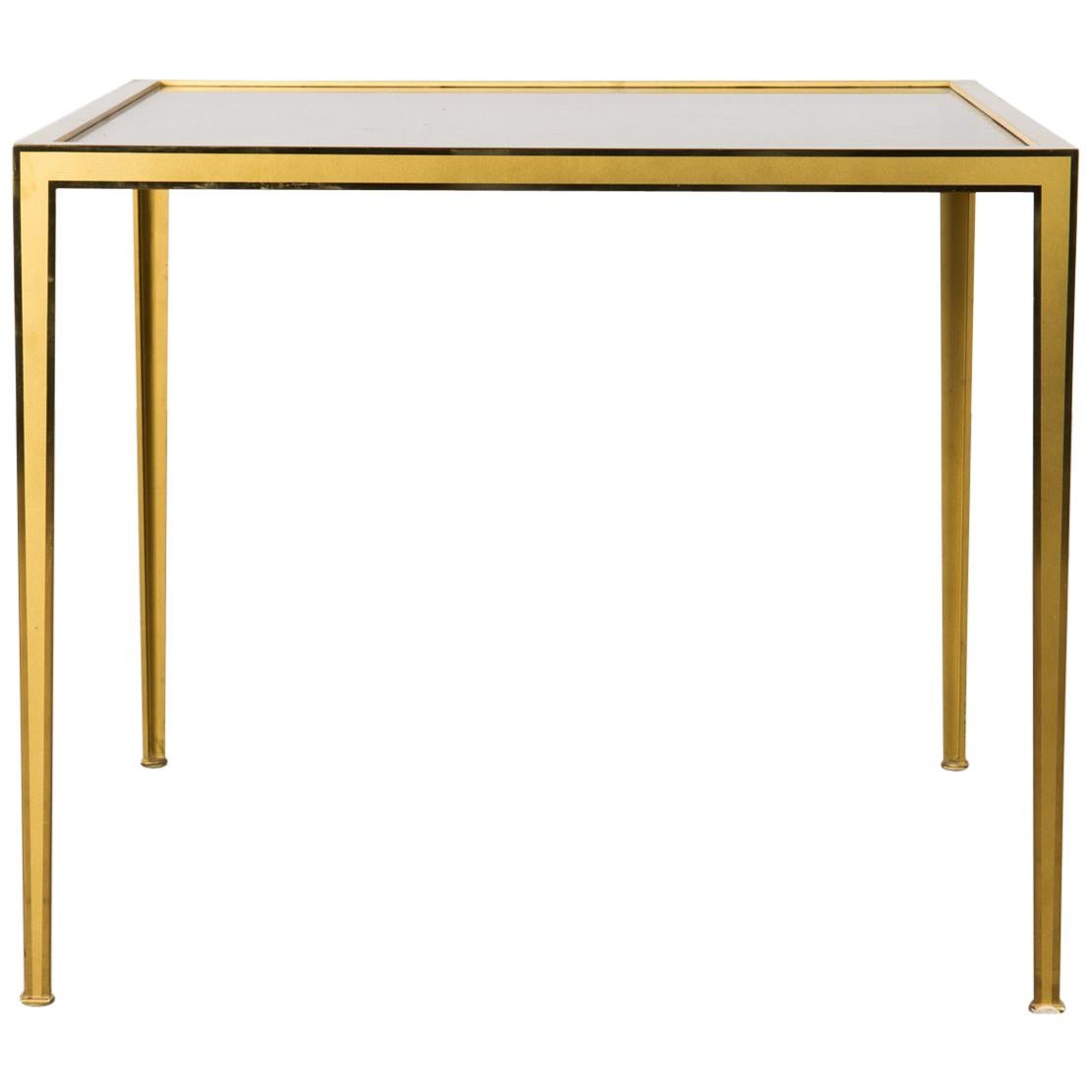 Table basse carrée en laiton doré de style mi-siècle moderne par Vereinigte Werkstätten