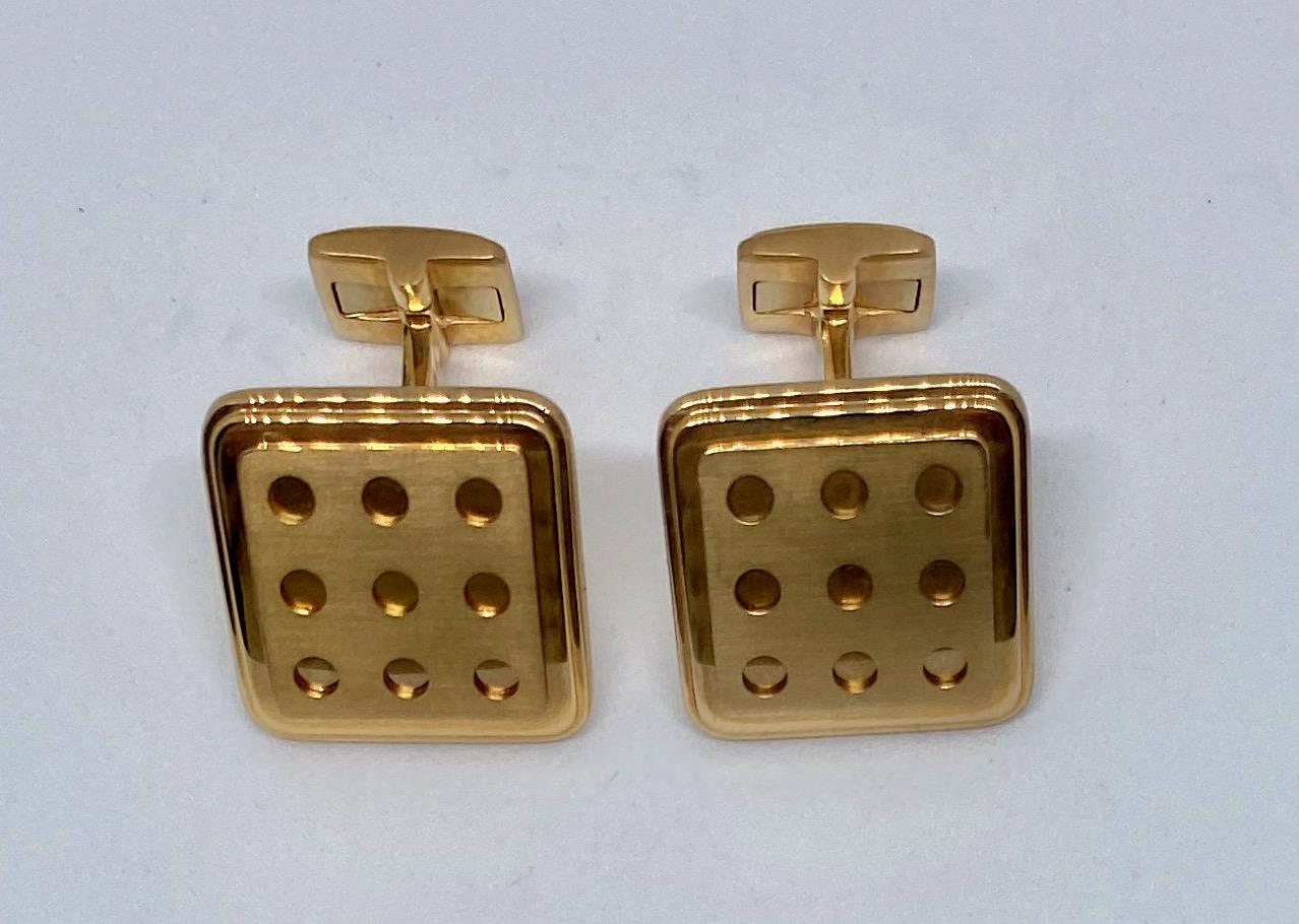 rose gold rectangular cufflinks