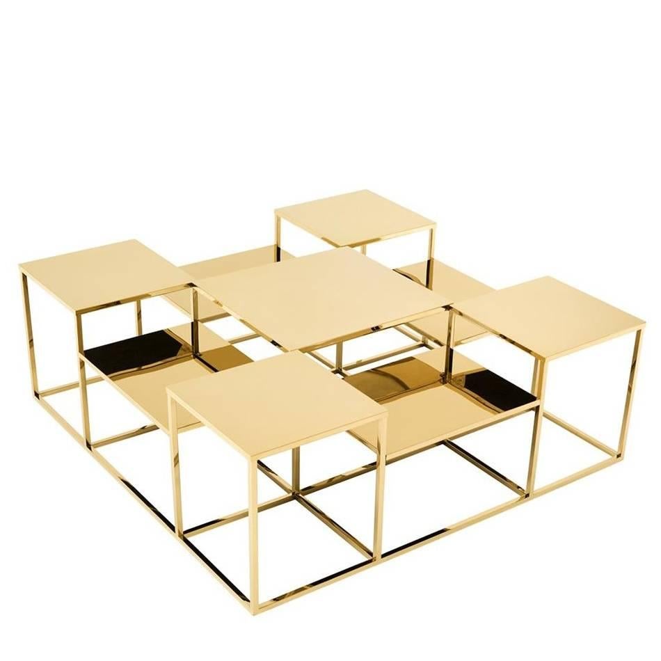 Golden Square Tops Coffee Table