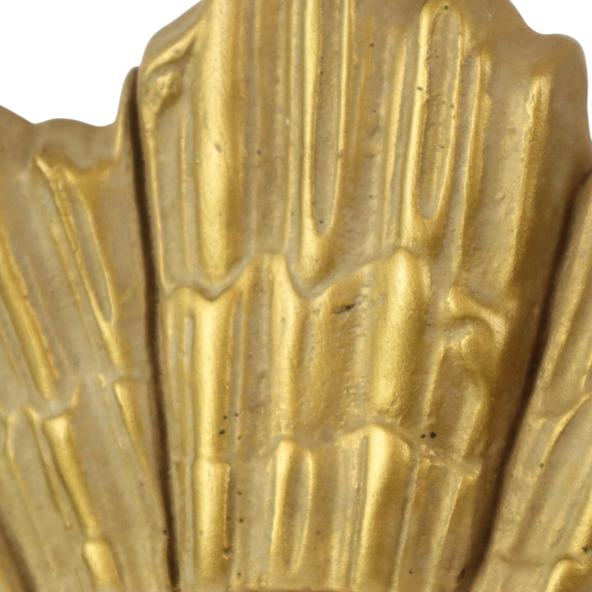 Golden Sun Mirror Plaster Sunburst Mirror Convex 48cm For Sale 1