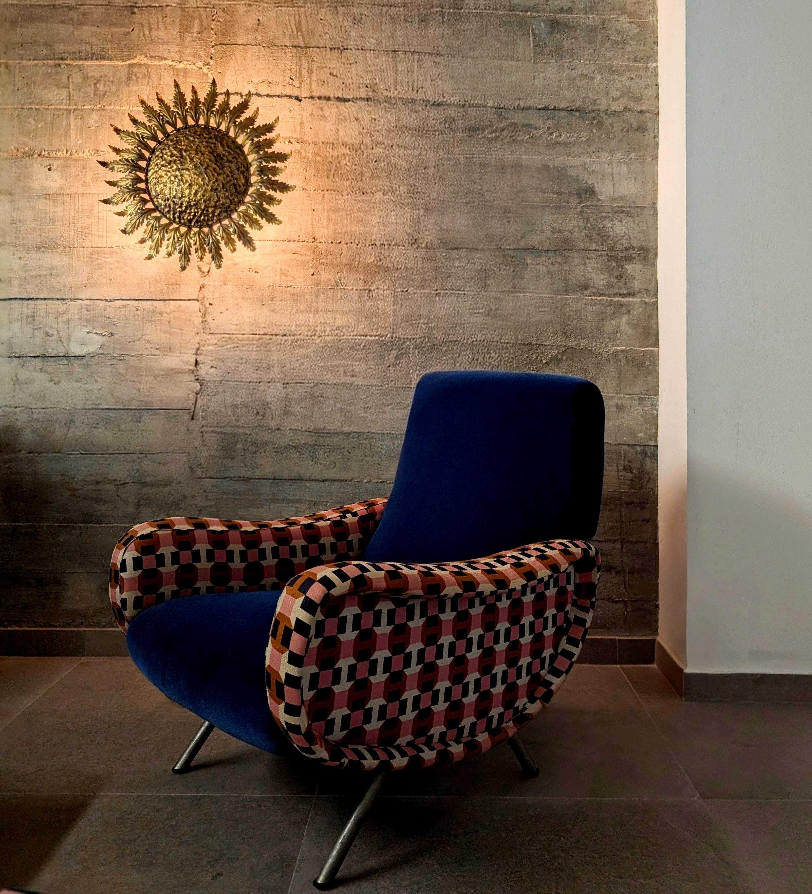 Lámpara de techo o de pared con rayos de sol dorados y hojas, años 50 Moderno de mediados de siglo en venta