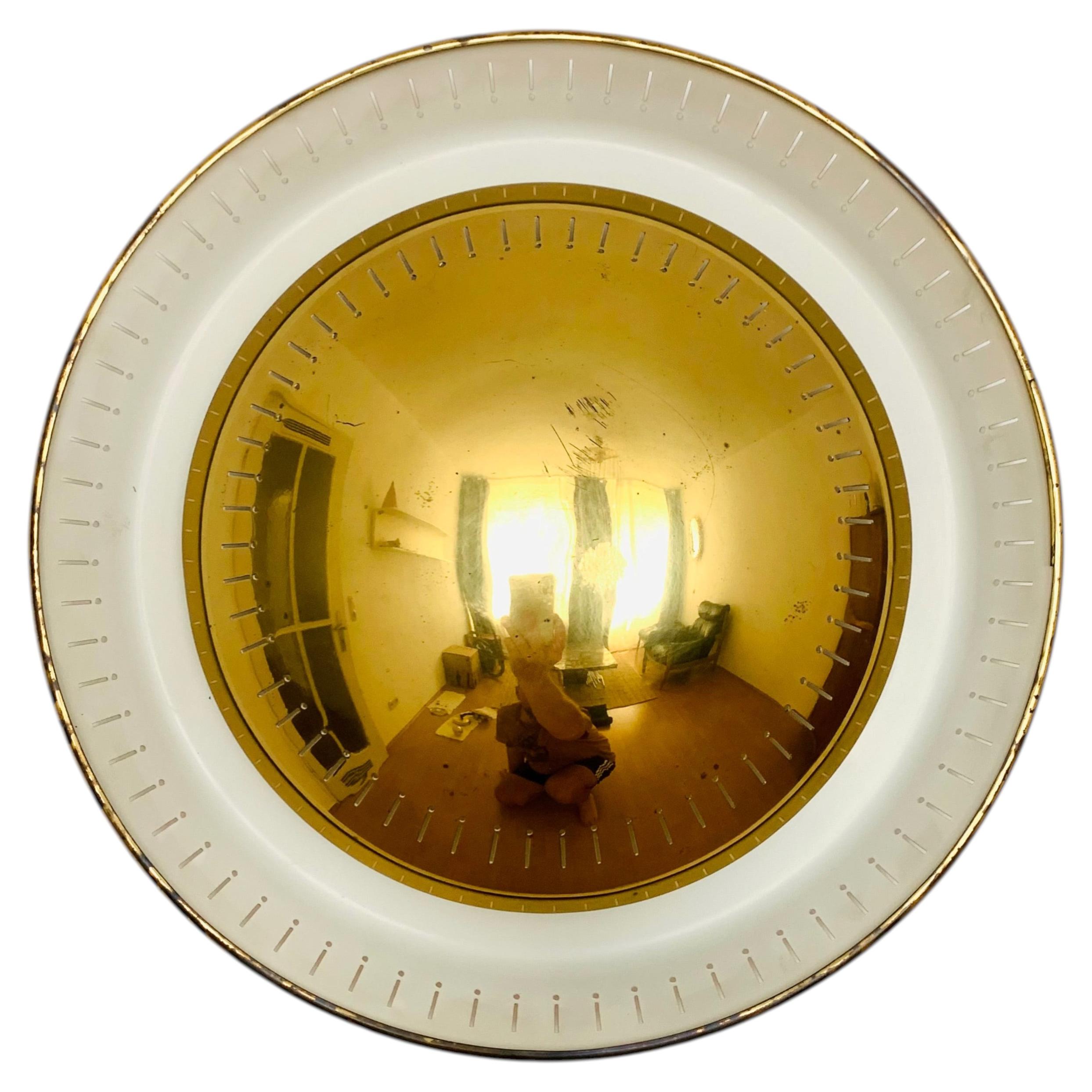Golden Sunburst Wall Lamp For Sale
