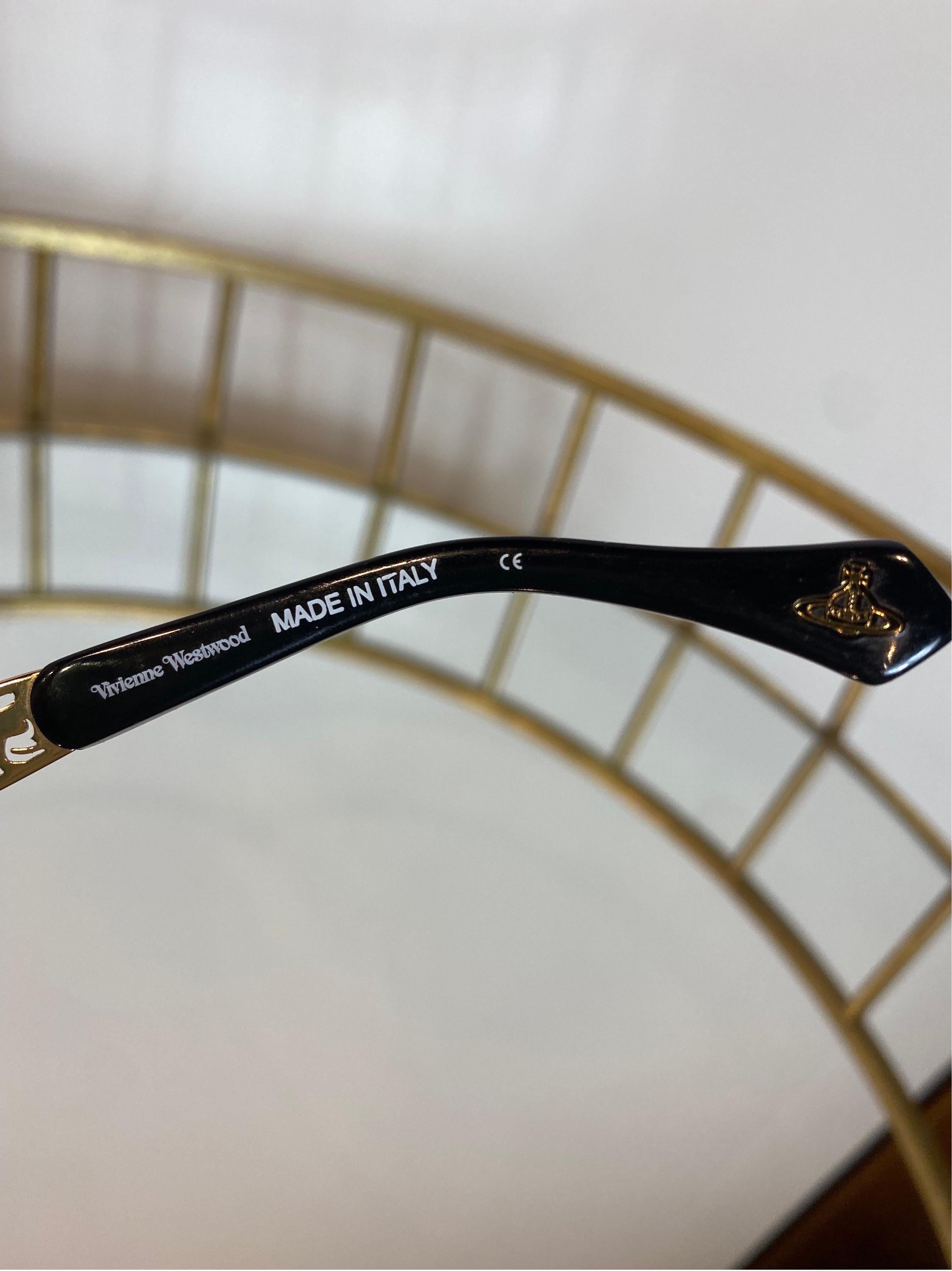 Golden sunglasses Vivienne Westwood For Sale 1