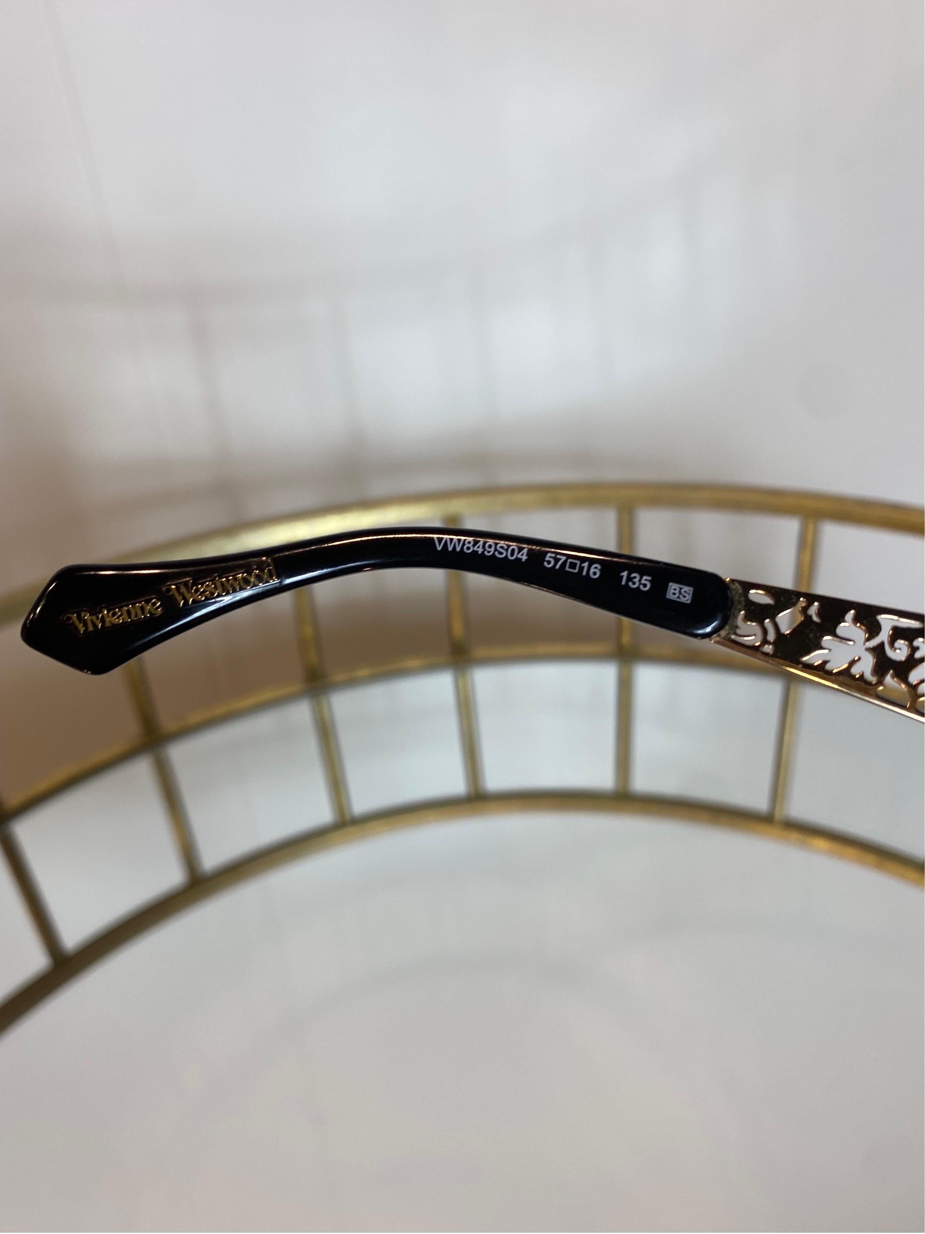 Golden sunglasses Vivienne Westwood For Sale 1
