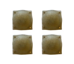Golden Sunset, Set of Four Gorgeous Murano Ceiling Lights, 1980's
