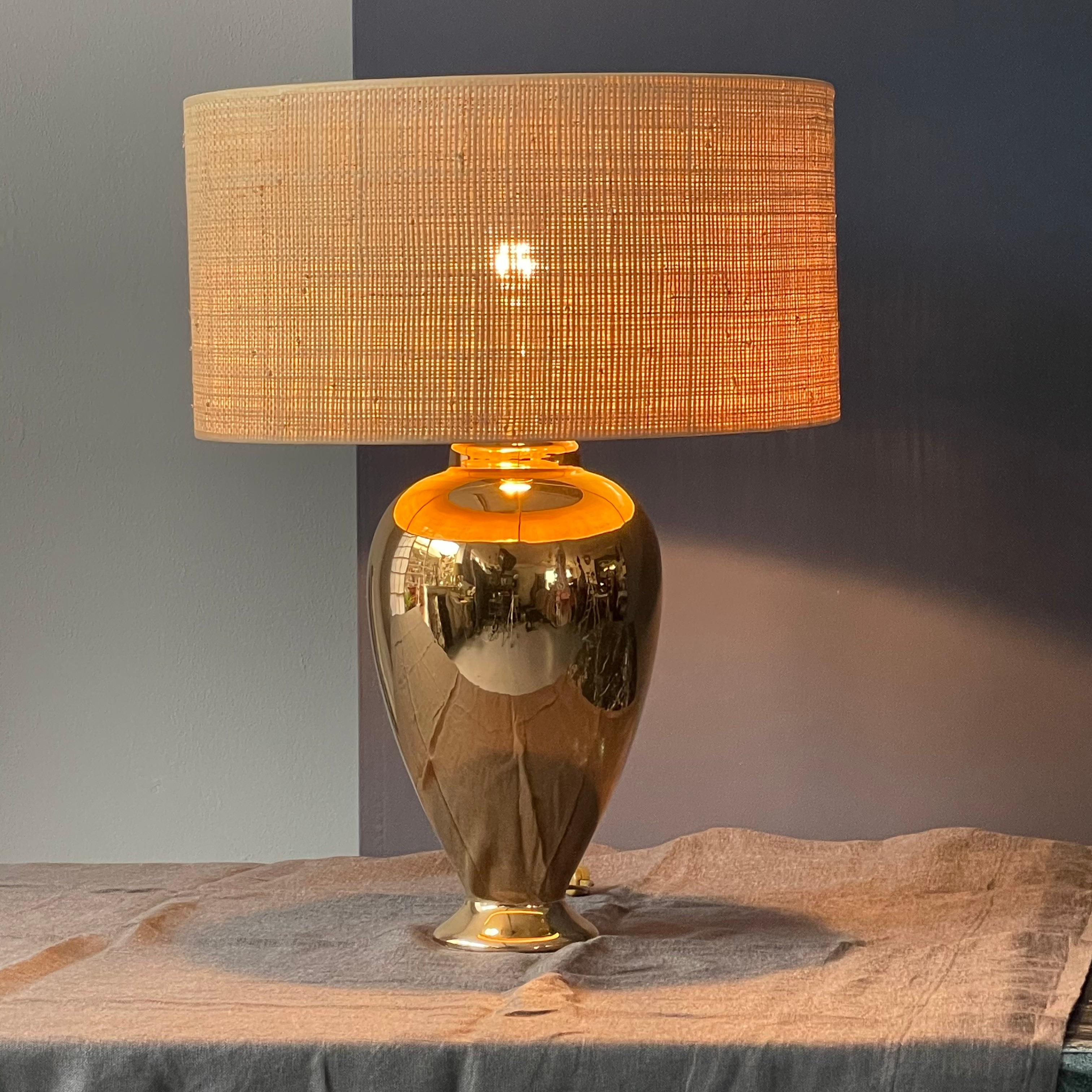 20th Century Golden table lamp For Sale