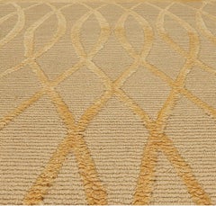 Golden Tan Diamond Lattice Rug "Lattice Glow" by Doris Leslie Blau