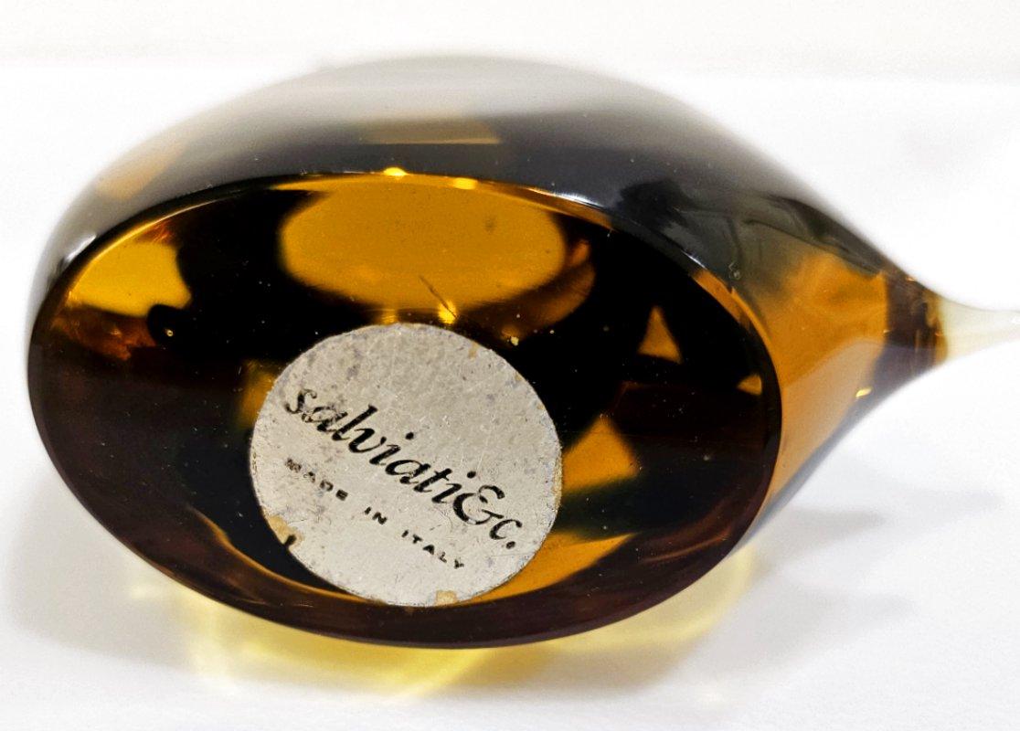 Salviati Murano Glass Chick Sculpture with Original Label. CLOSING SALE
***NOTICE: OUR 1ST DIBS SHOP CLOSES AT THE END OF MAY***
This is a rarely found baby bird sculpture by Salviati, with the Salviati label still on the base.  
It is in very nice