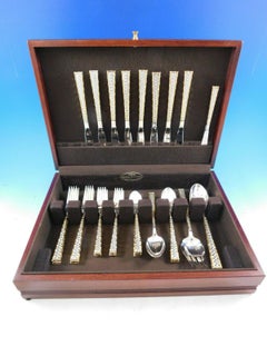 Golden Tradewinds by International Sterling Silver Flatware Set Service 45 Pcs