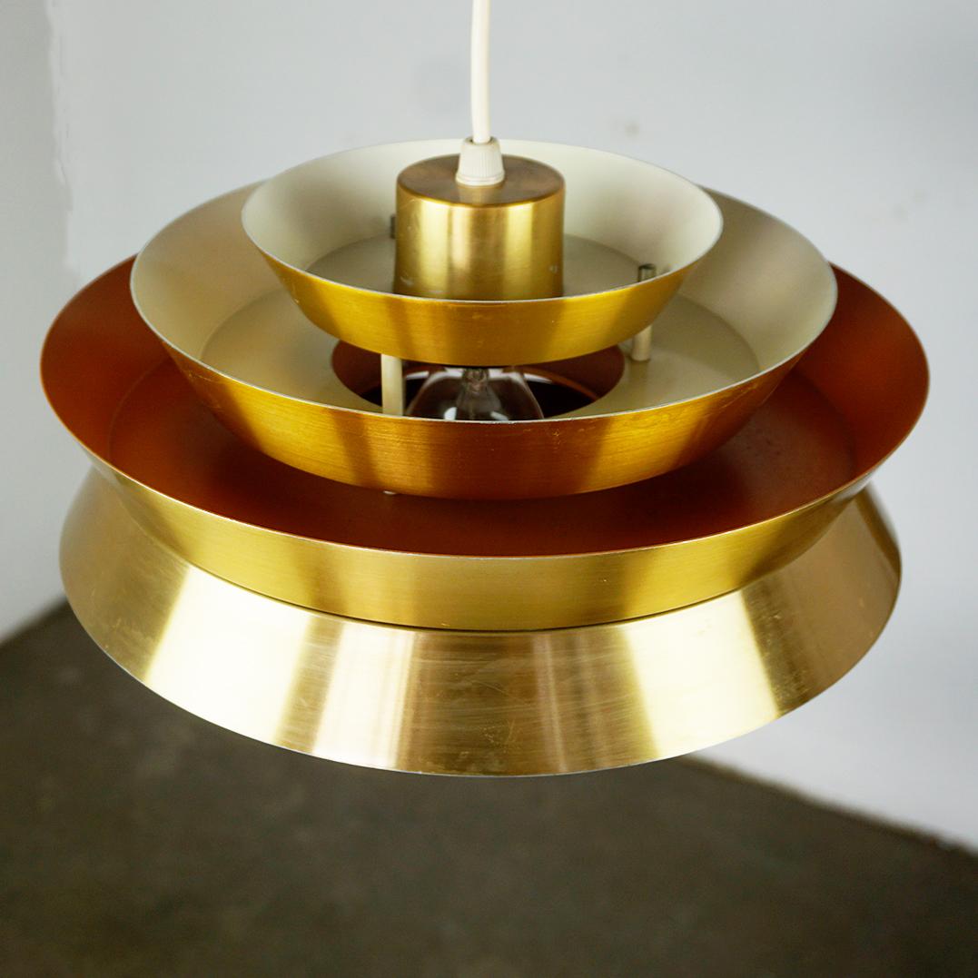Golden Trava Pendant Lamp by Carl Thore for Granhaga Sweden 2